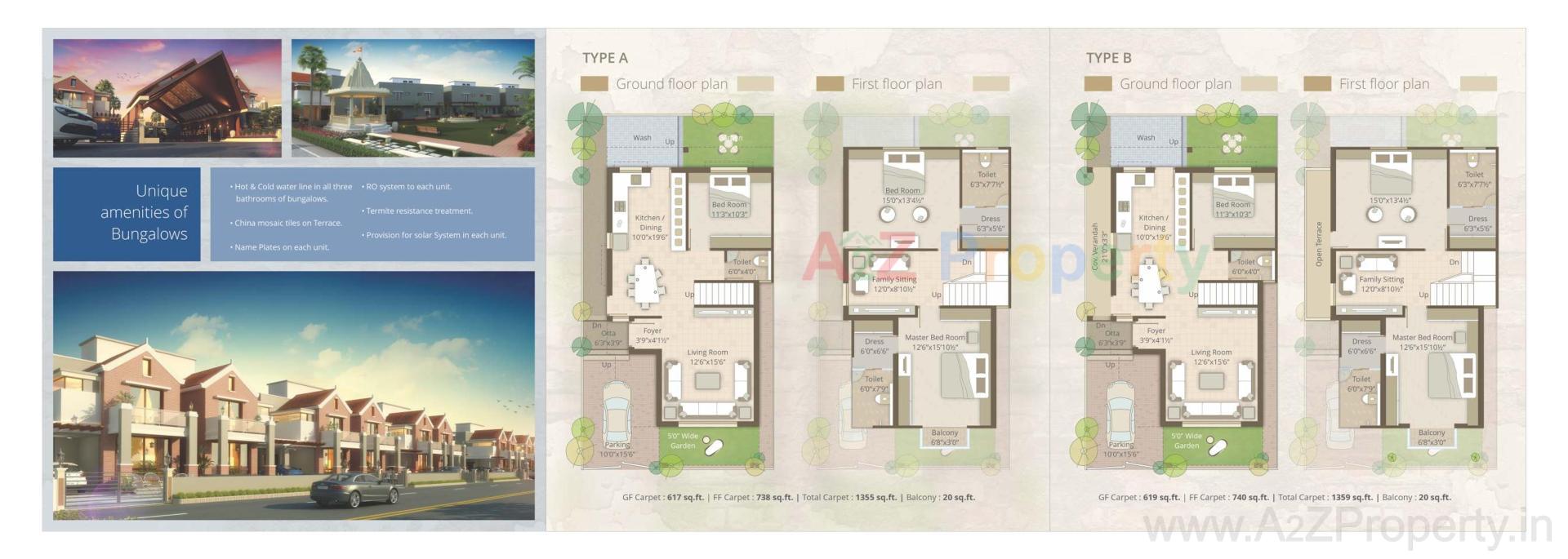 Layout of real estate project Lavanya Bungalows ( Bungalows  62 To 144 ) located at Ankhol, Vadodara, Gujarat