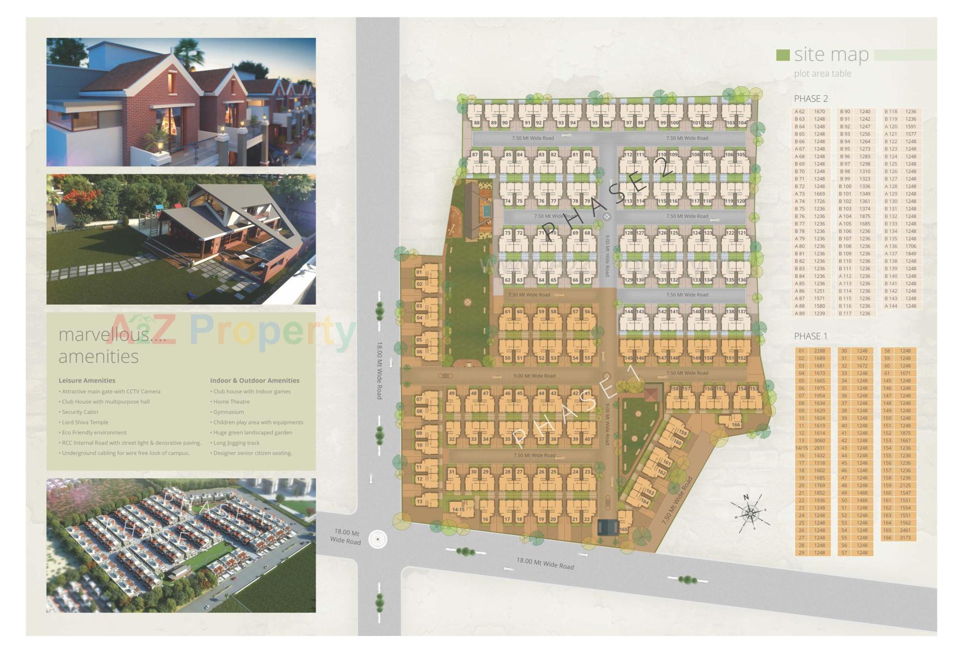 Layout of real estate project Lavanya Bungalows ( Bungalows  62 To 144 ) located at Ankhol, Vadodara, Gujarat