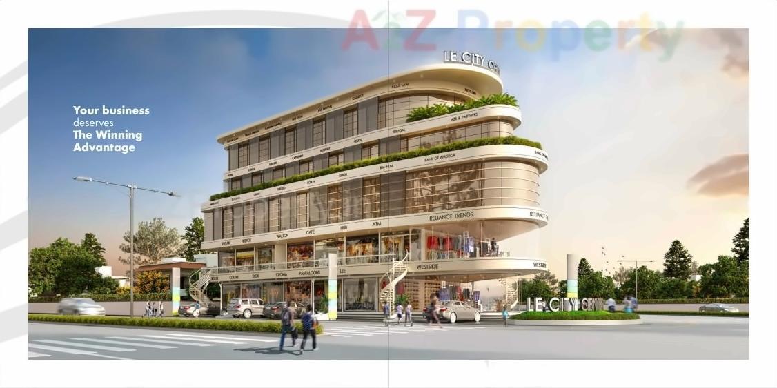 3D Elevation of real estate project Le City Centre located at Akota, Vadodara, Gujarat