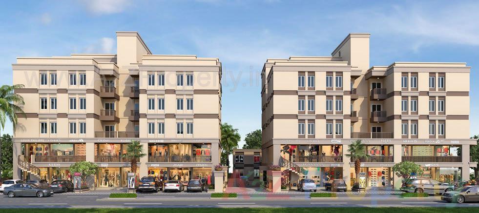 3D Elevation of real estate project Life Arena located at Sevasi, Vadodara, Gujarat