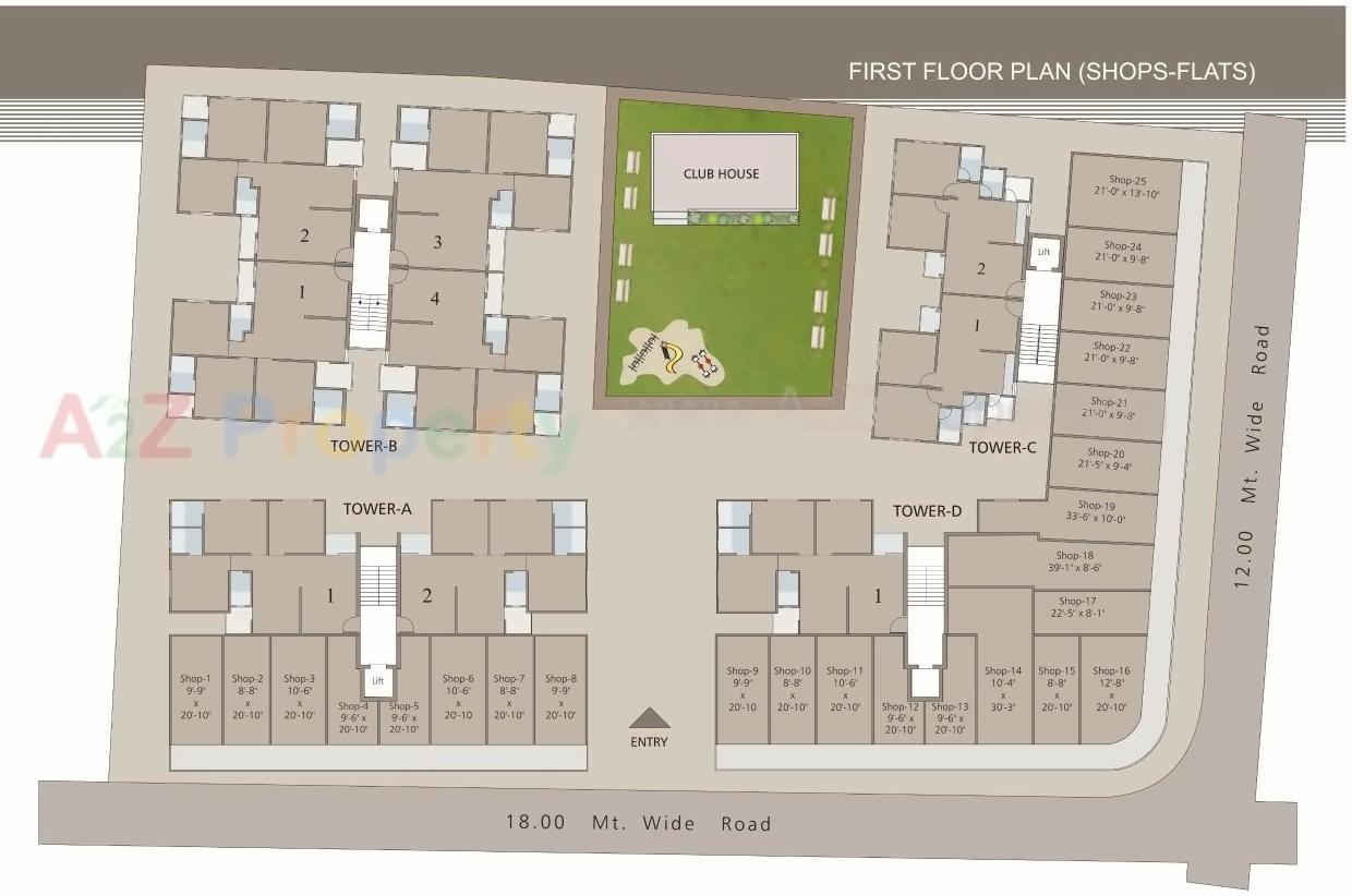 Layout of real estate project Life Arena located at Sevasi, Vadodara, Gujarat