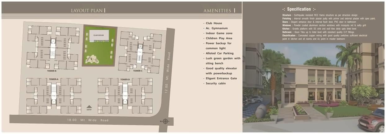 Layout of real estate project Life Arena located at Sevasi, Vadodara, Gujarat