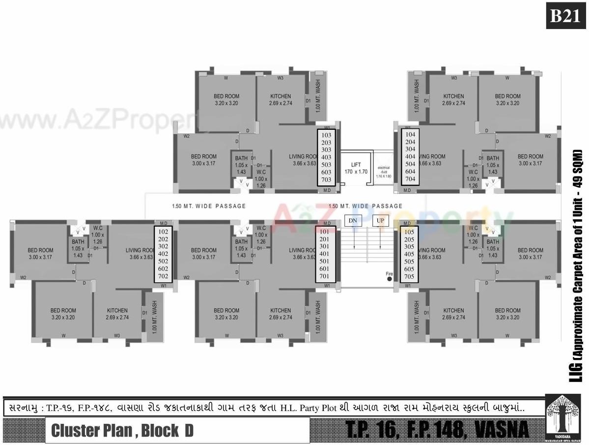 Layout of real estate project Lig Scheme At Tp 16 Fp 148 Mmgy located at Vasna, Vadodara, Gujarat