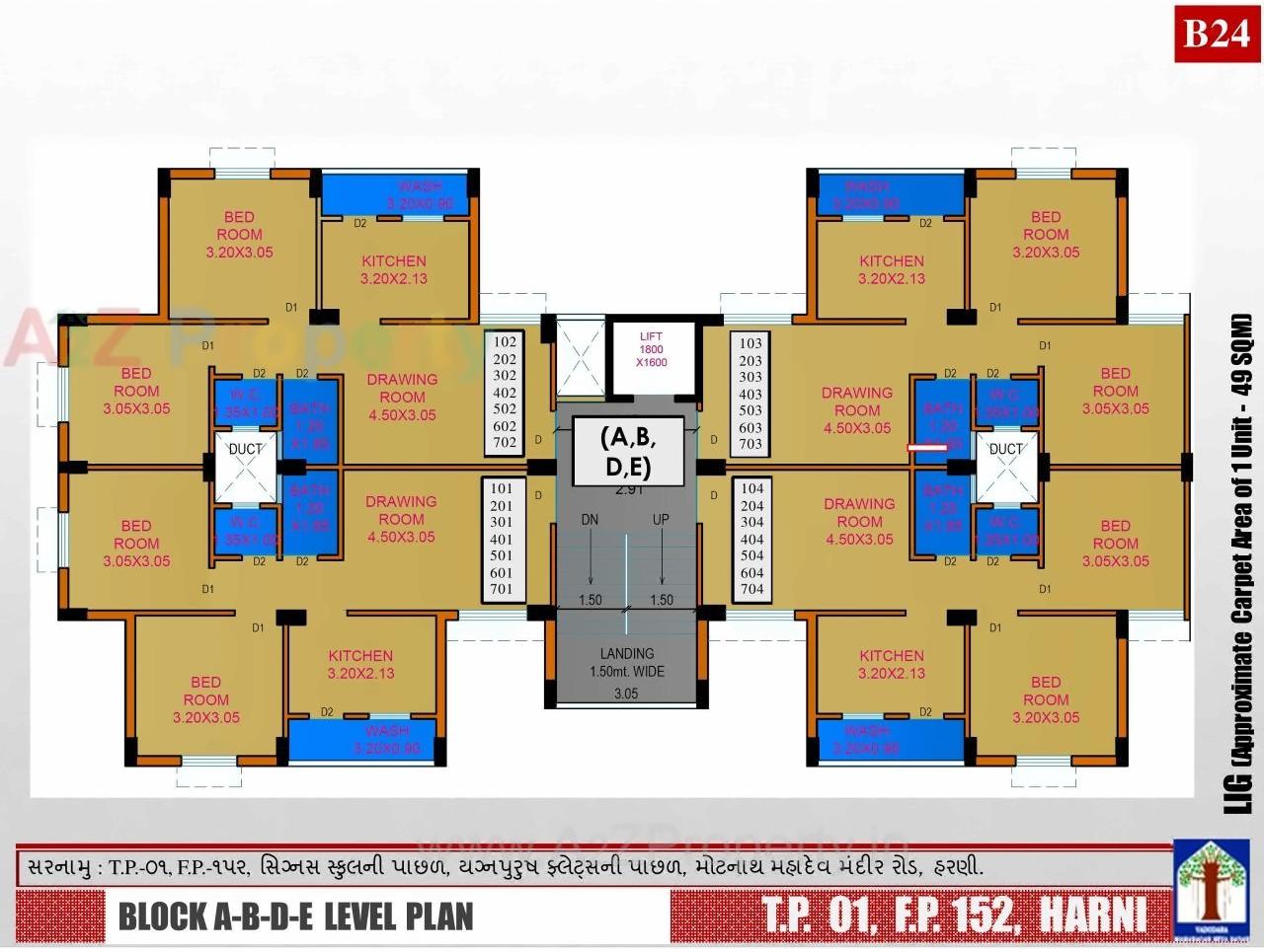 Layout of real estate project Lig Scheme Tp Fp located at Harni, Vadodara, Gujarat