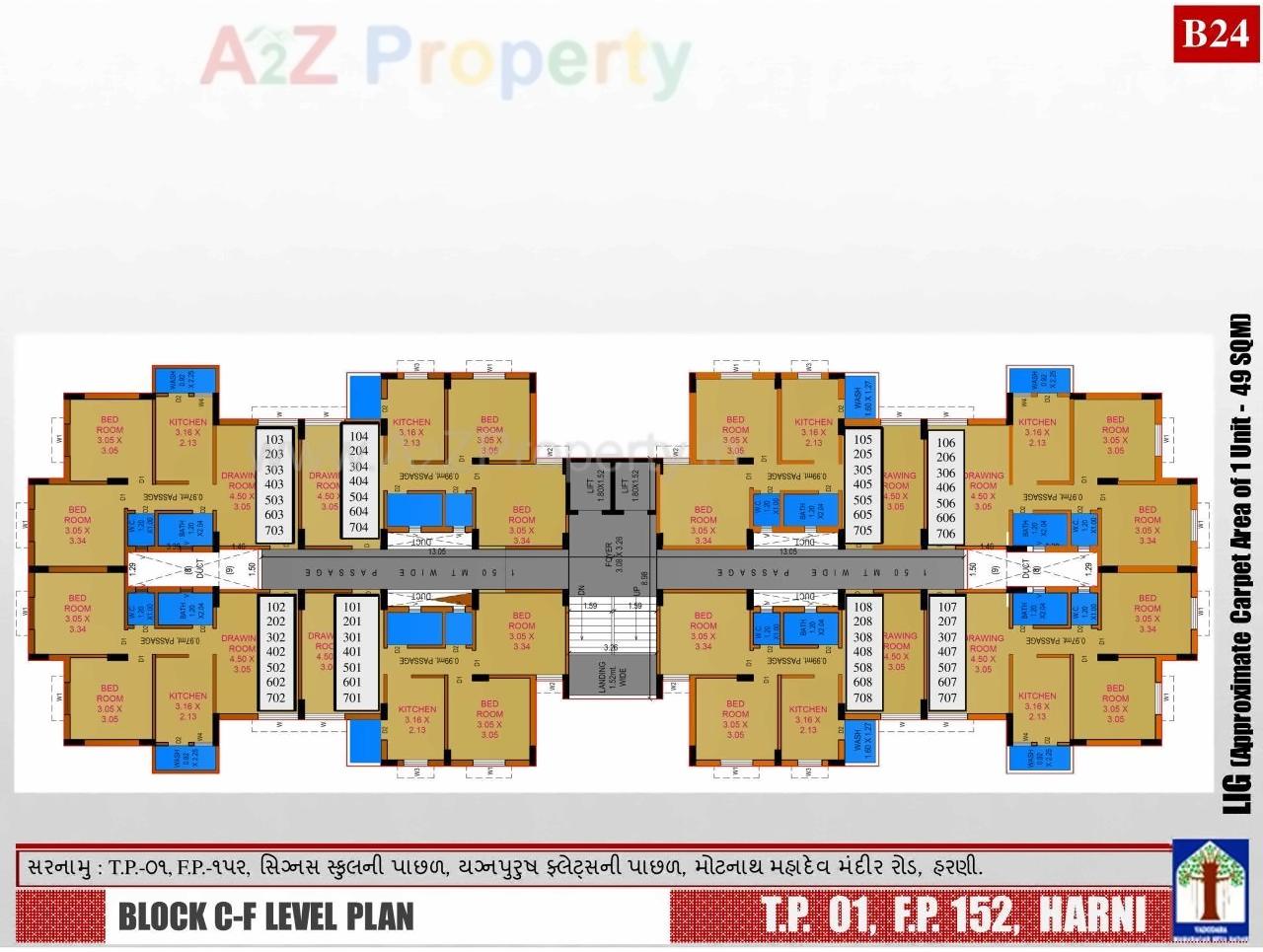 Layout of real estate project Lig Scheme Tp Fp located at Harni, Vadodara, Gujarat