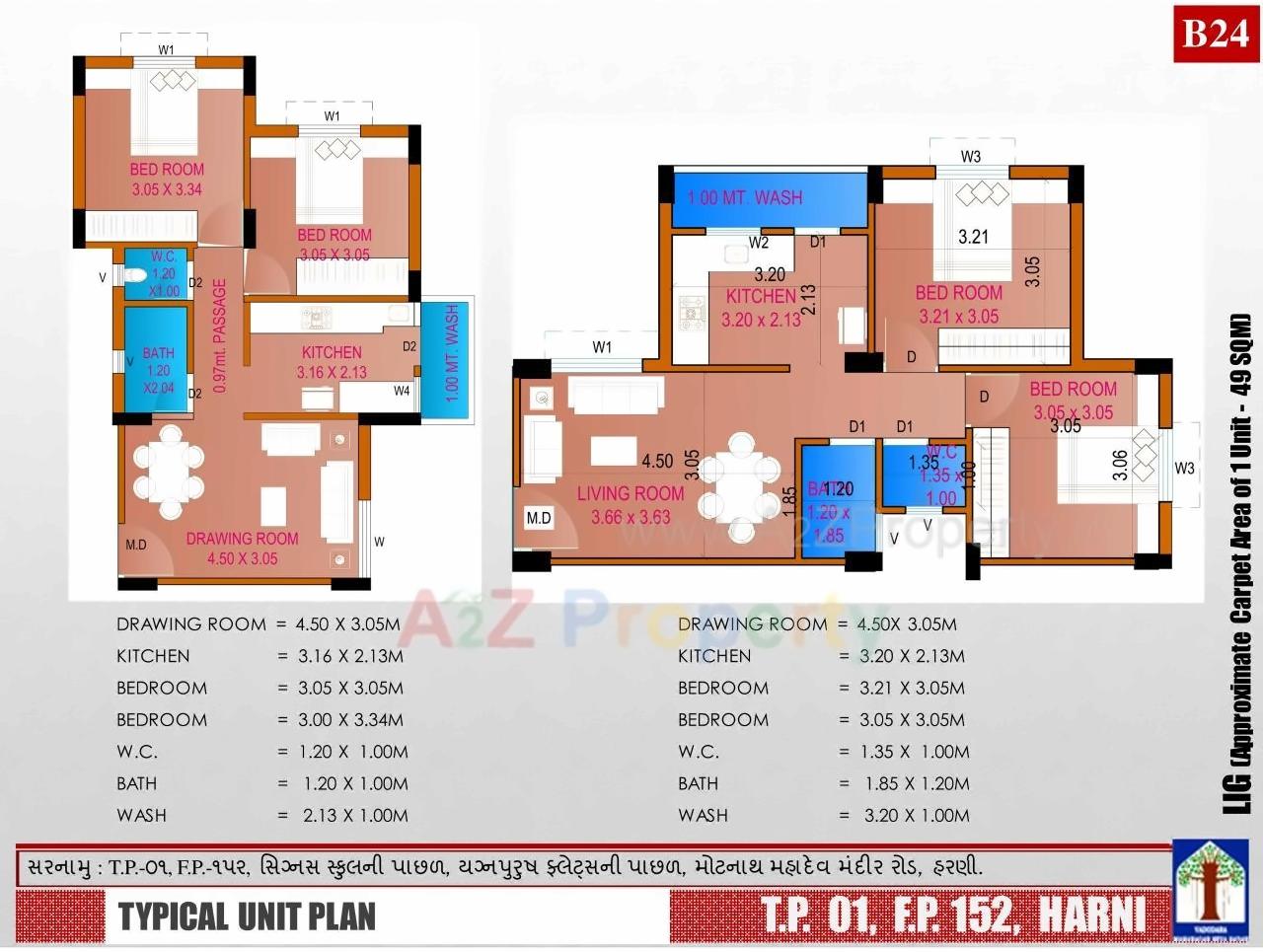 Layout of real estate project Lig Scheme Tp Fp located at Harni, Vadodara, Gujarat
