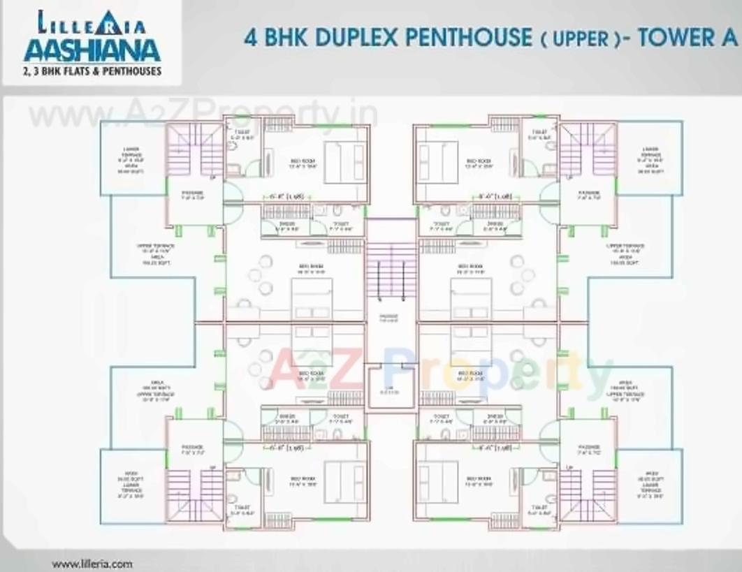 Layout of real estate project Lilleria Aashiana located at Sama, Vadodara, Gujarat
