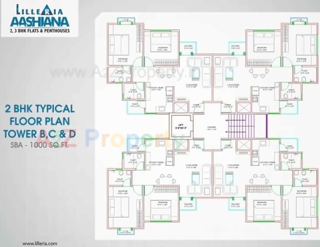 Layout of real estate project Lilleria Aashiana located at Sama, Vadodara, Gujarat