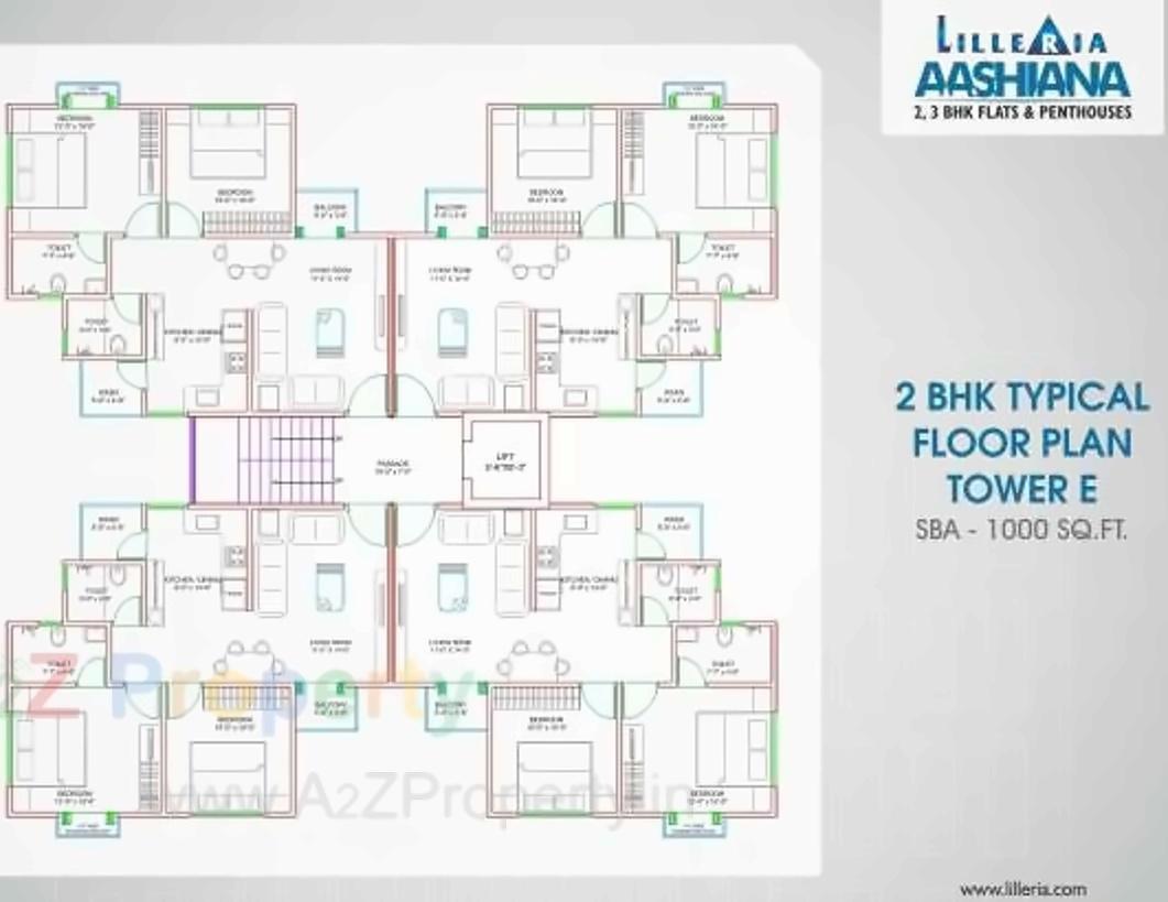 Layout of real estate project Lilleria Aashiana located at Sama, Vadodara, Gujarat