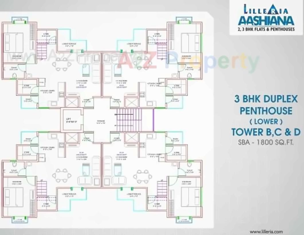 Layout of real estate project Lilleria Aashiana located at Sama, Vadodara, Gujarat