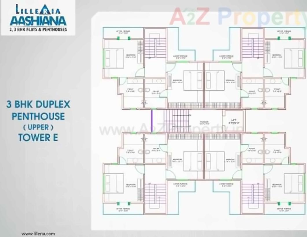 Layout of real estate project Lilleria Aashiana located at Sama, Vadodara, Gujarat