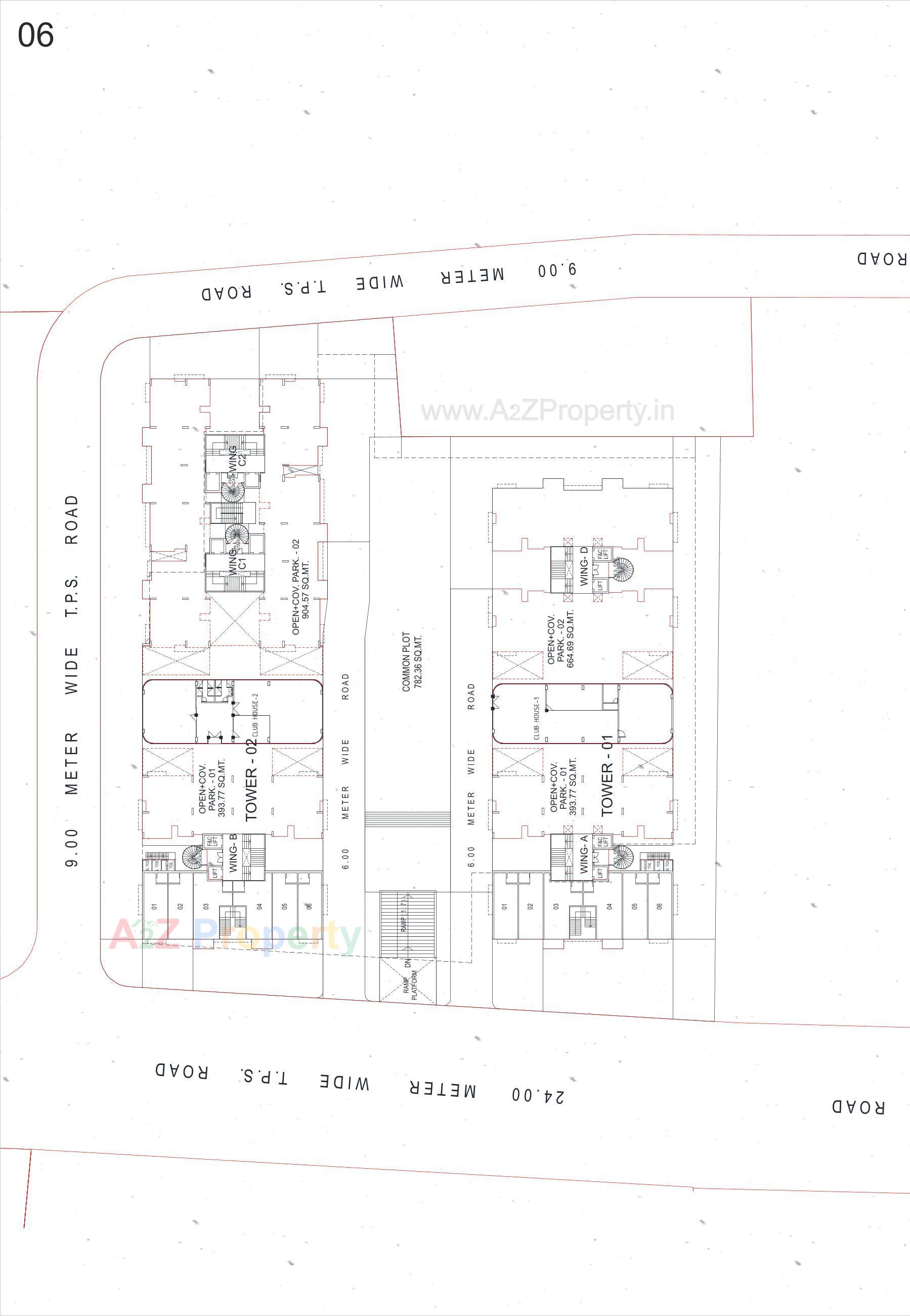 Layout of real estate project Lilleria Oakwoods located at Vadsar, Vadodara, Gujarat