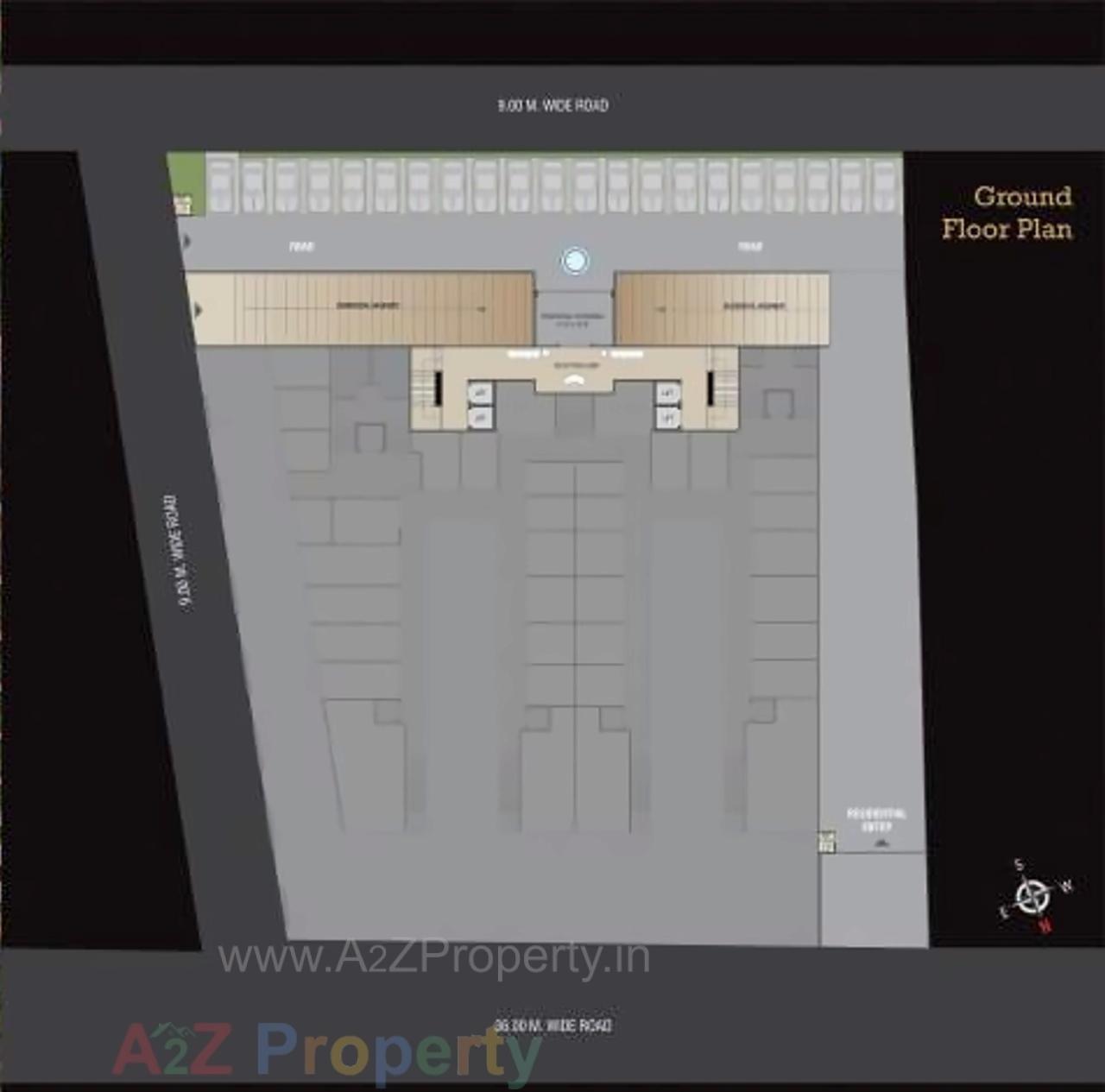 Layout of real estate project Lilleria Paramount   Richmond Towers located at Manjalpur, Vadodara, Gujarat