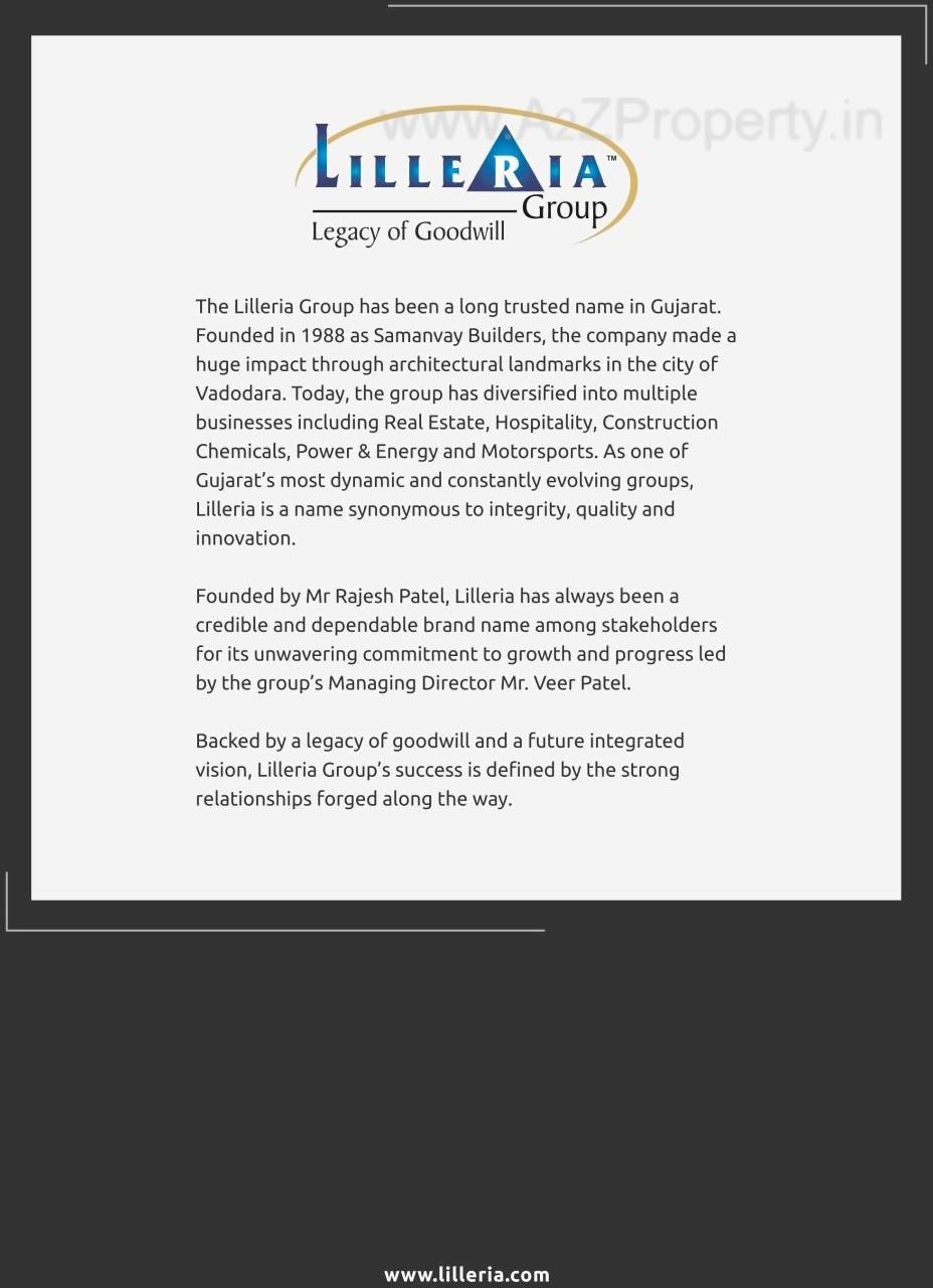  of real estate project Lilleria Signature located at Gotri, Vadodara, Gujarat