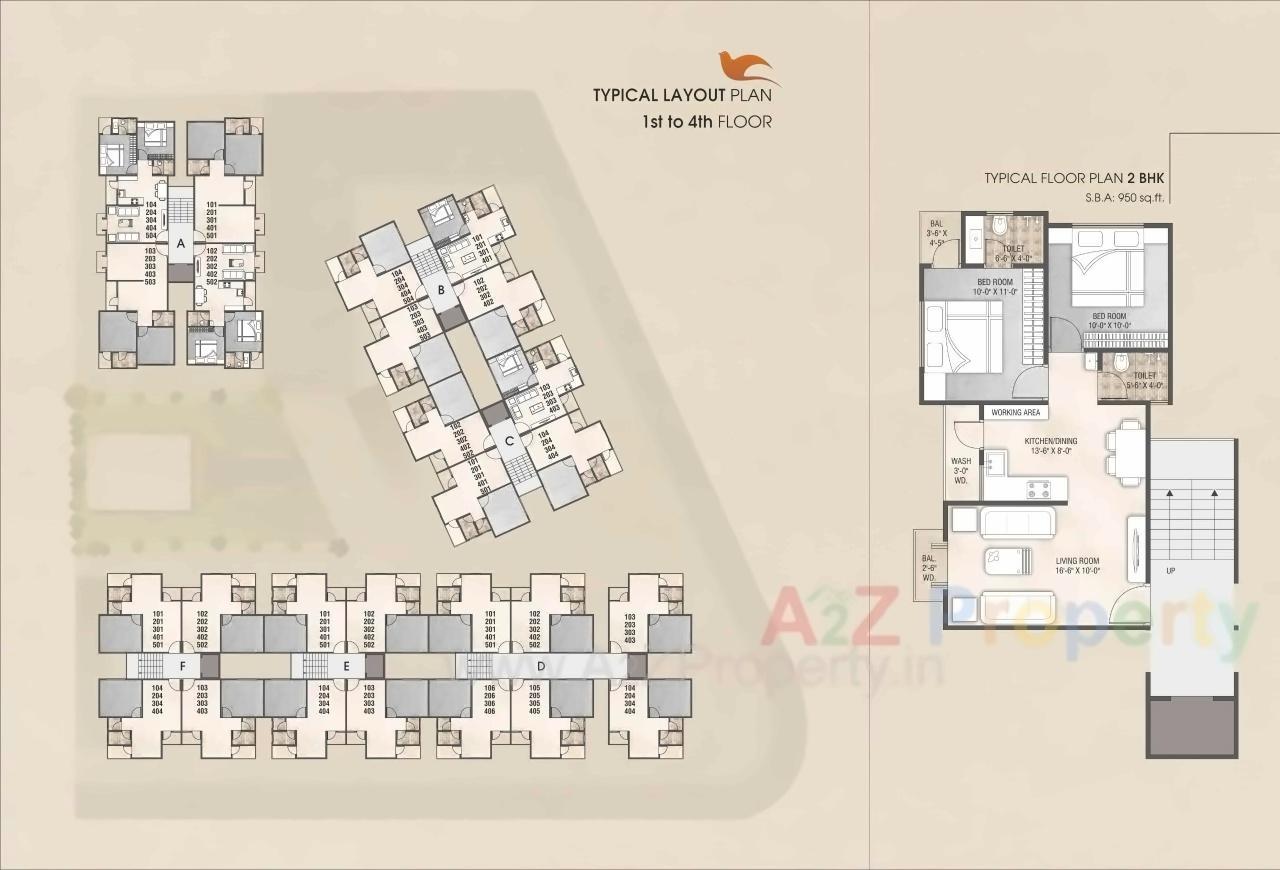 Layout of real estate project Live In located at Sevasi, Vadodara, Gujarat