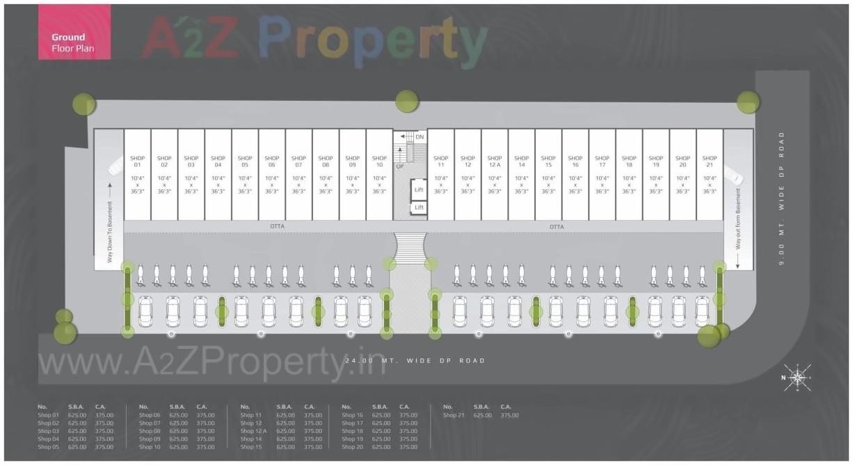 Layout of real estate project Lotus Enora located at Gotri, Vadodara, Gujarat