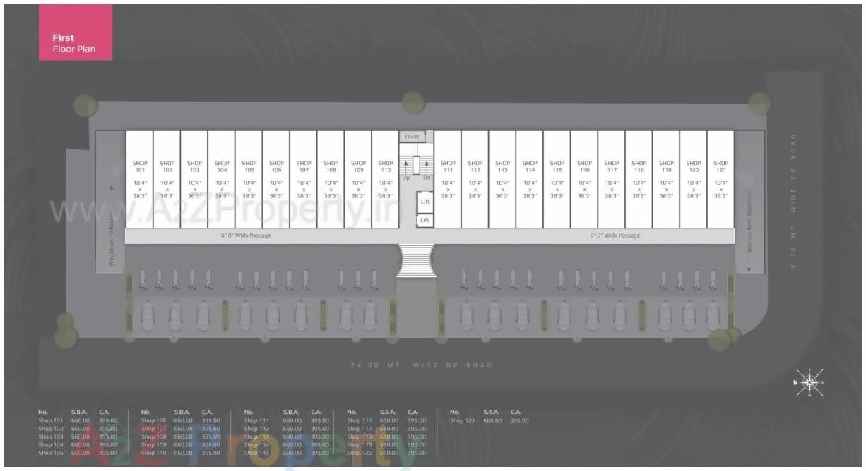 Layout of real estate project Lotus Enora located at Gotri, Vadodara, Gujarat