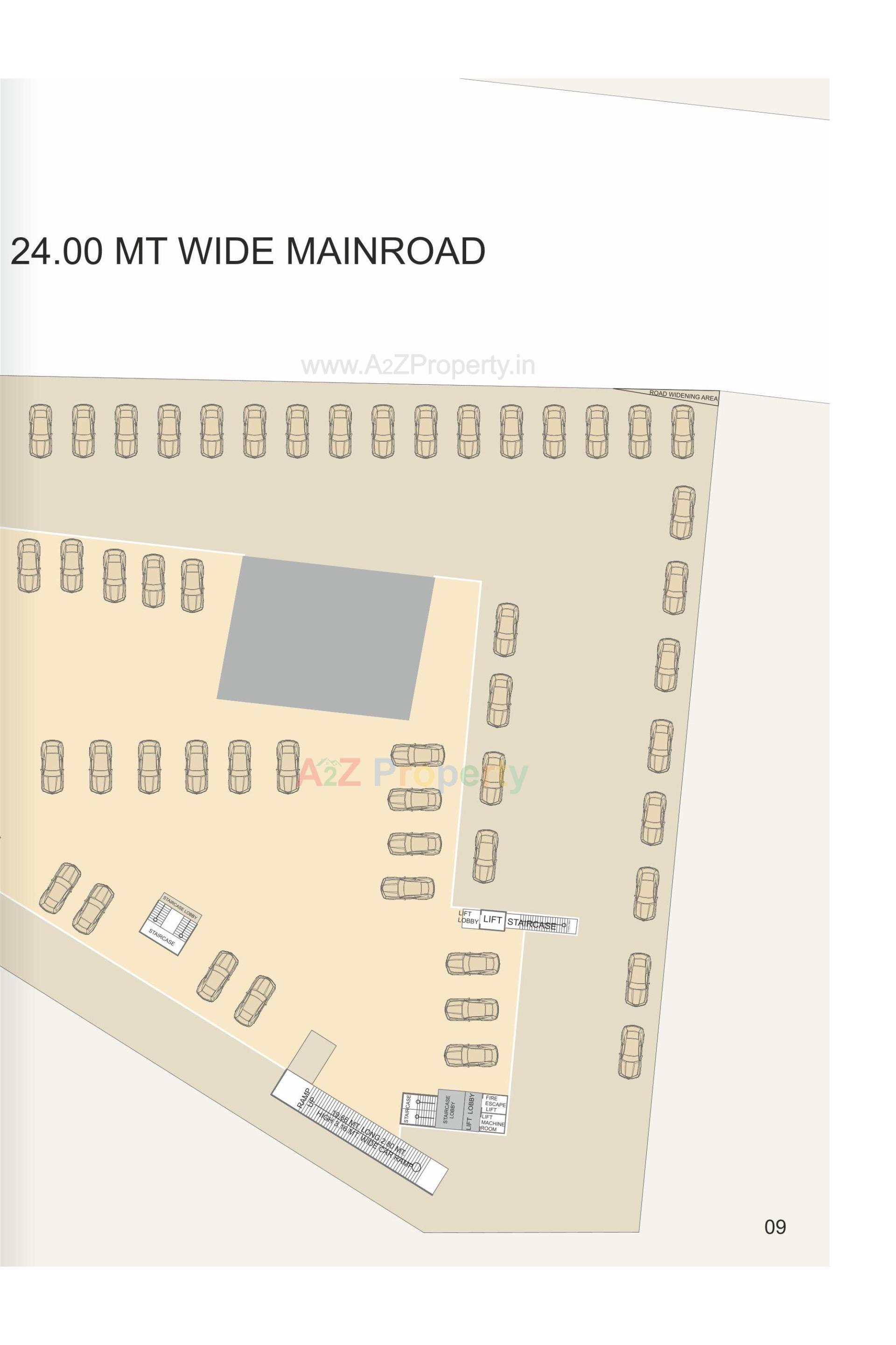 Layout of real estate project Madhuban Centre Square located at Karjan, Vadodara, Gujarat