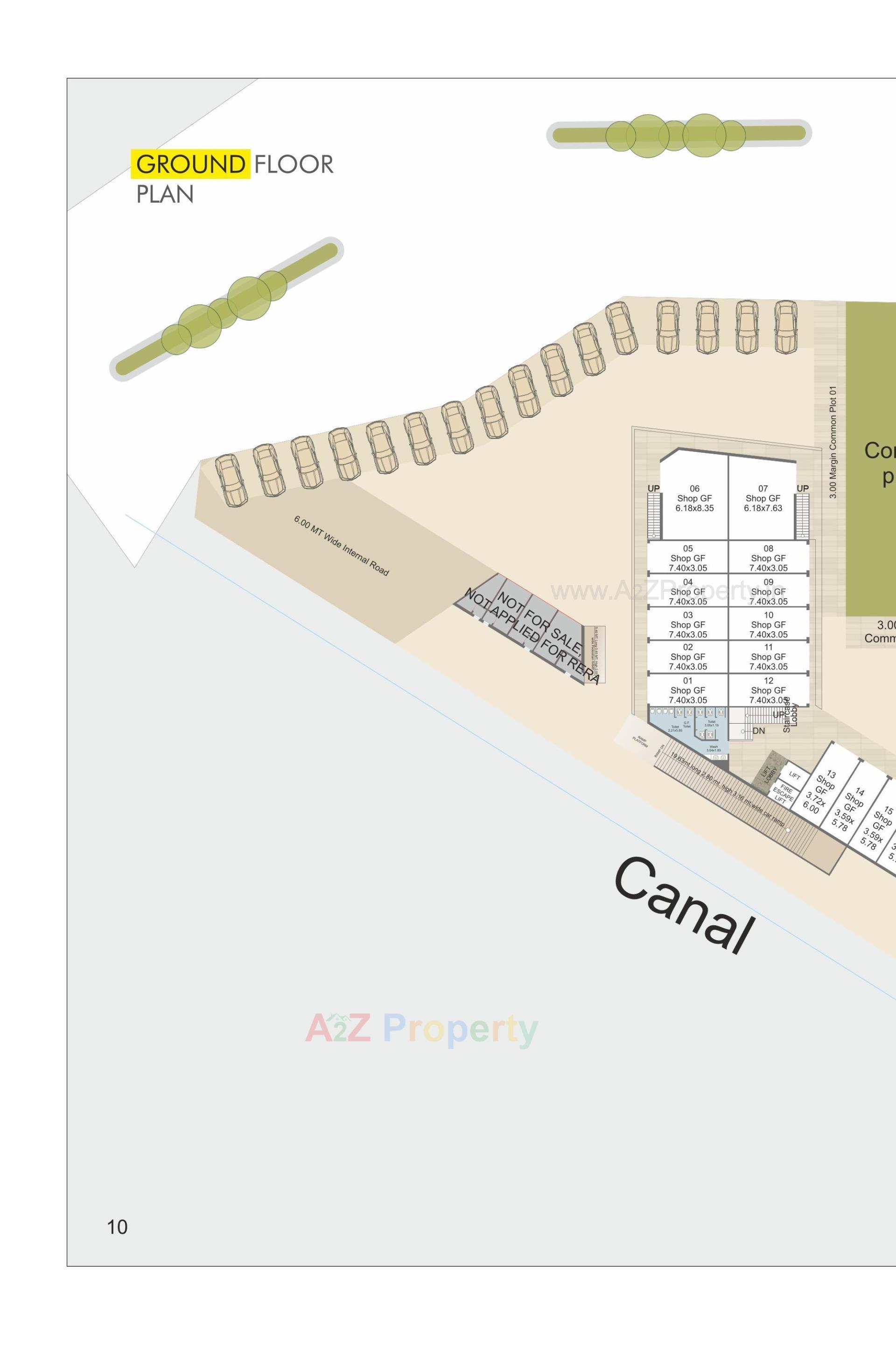 Layout of real estate project Madhuban Centre Square located at Karjan, Vadodara, Gujarat