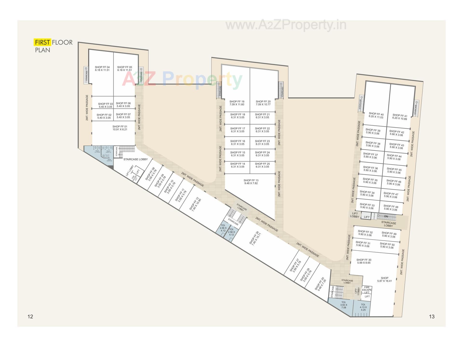 Layout of real estate project Madhuban Centre Square located at Karjan, Vadodara, Gujarat