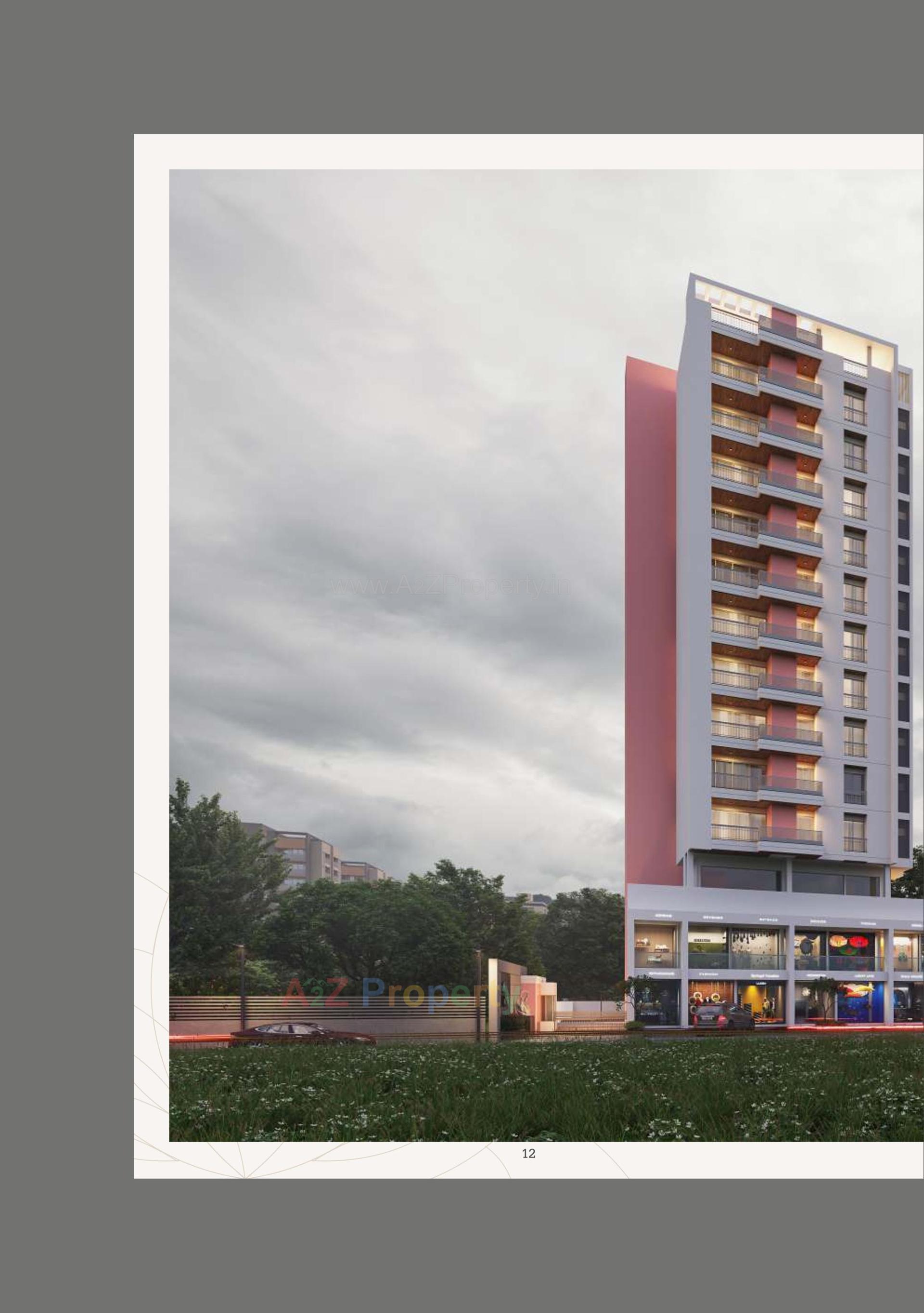 3D Elevation of real estate project Madhuban Clublife located at Bapod, Vadodara, Gujarat