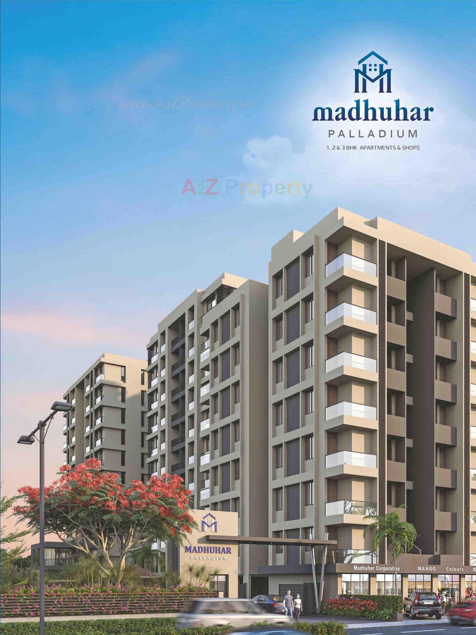 3D Elevation of real estate project Madhuhar Palladium located at Gotri, Vadodara, Gujarat