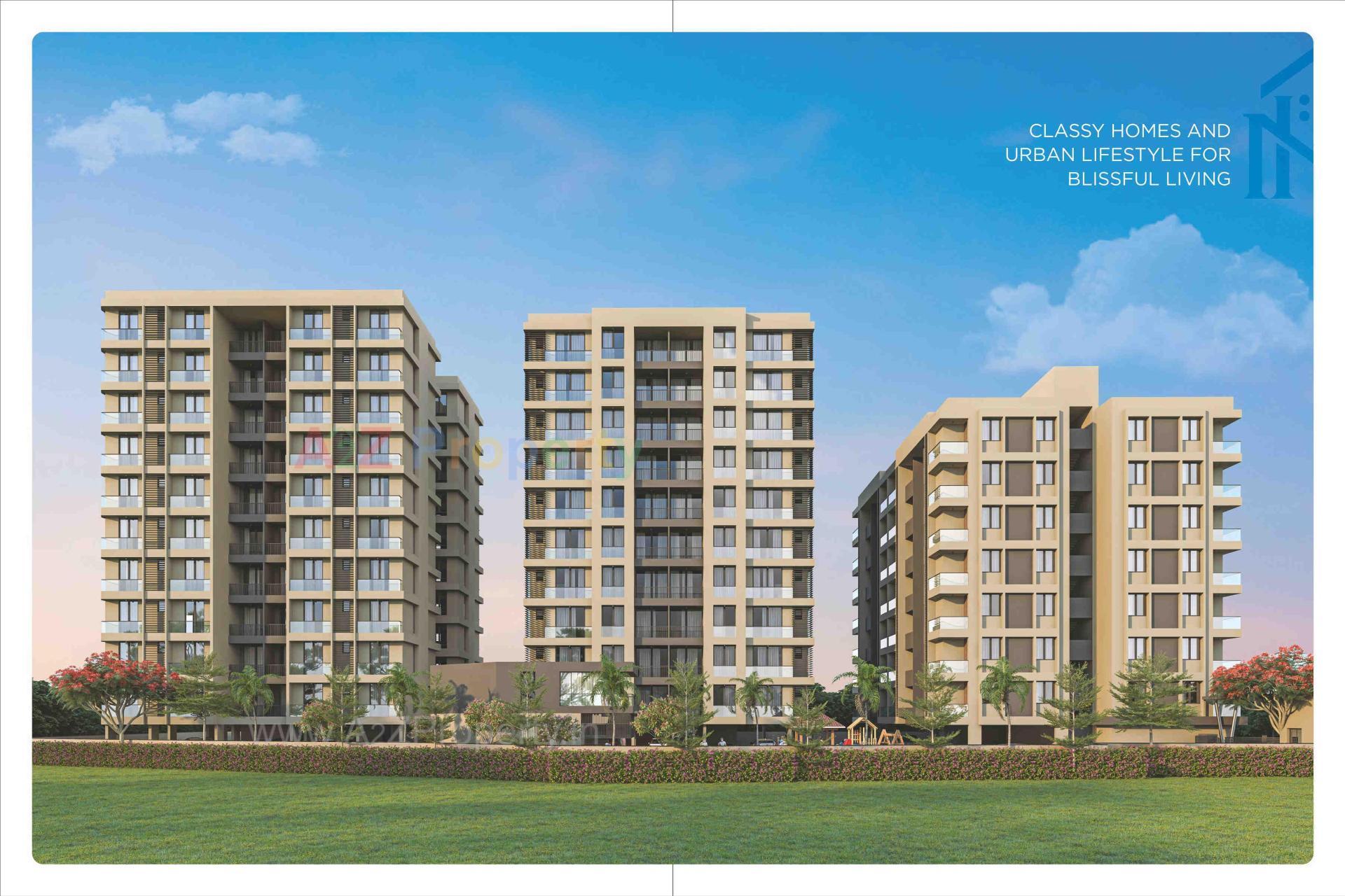 3D Elevation of real estate project Madhuhar Palladium located at Gotri, Vadodara, Gujarat
