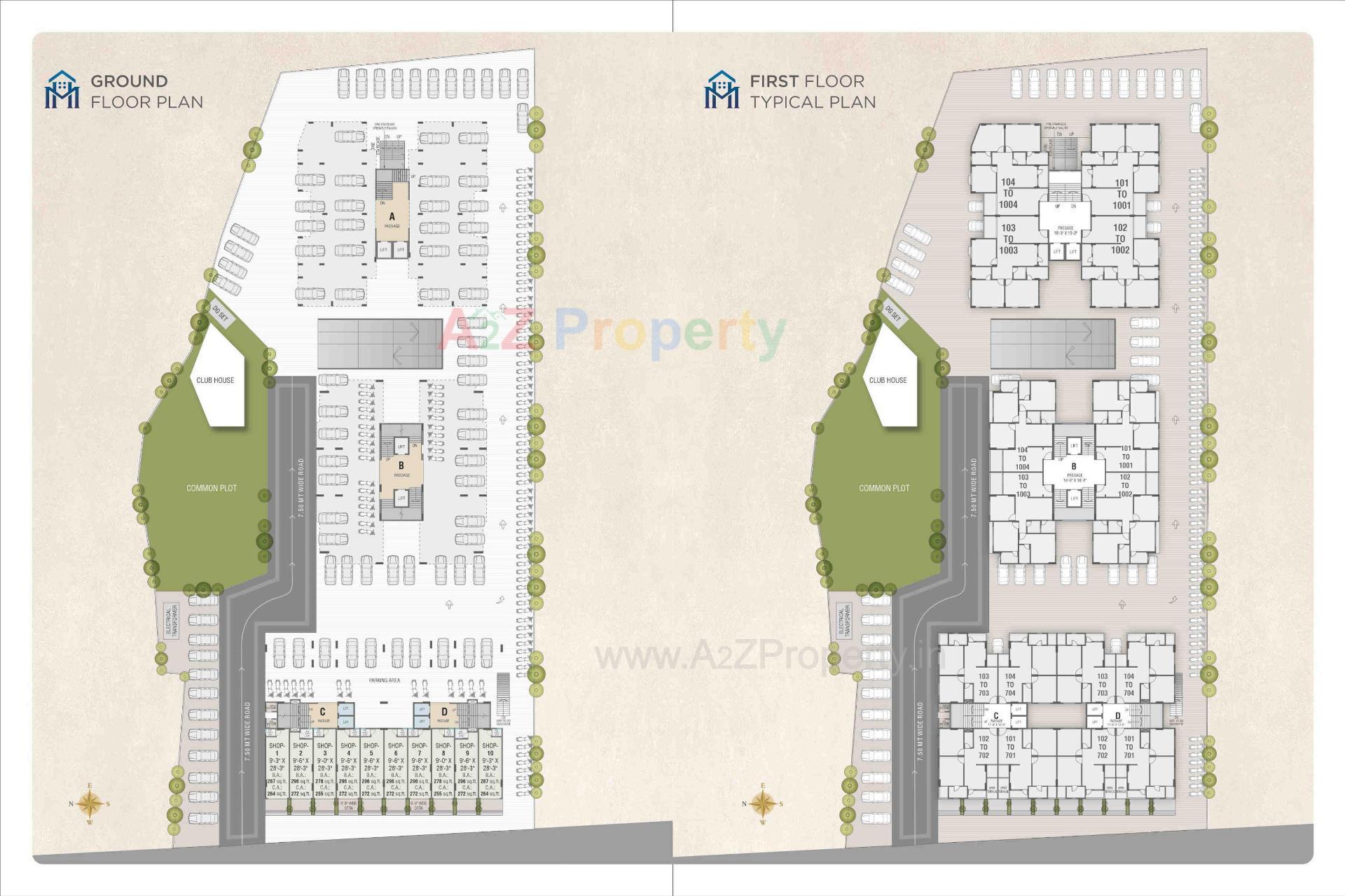 Layout of real estate project Madhuhar Palladium located at Gotri, Vadodara, Gujarat
