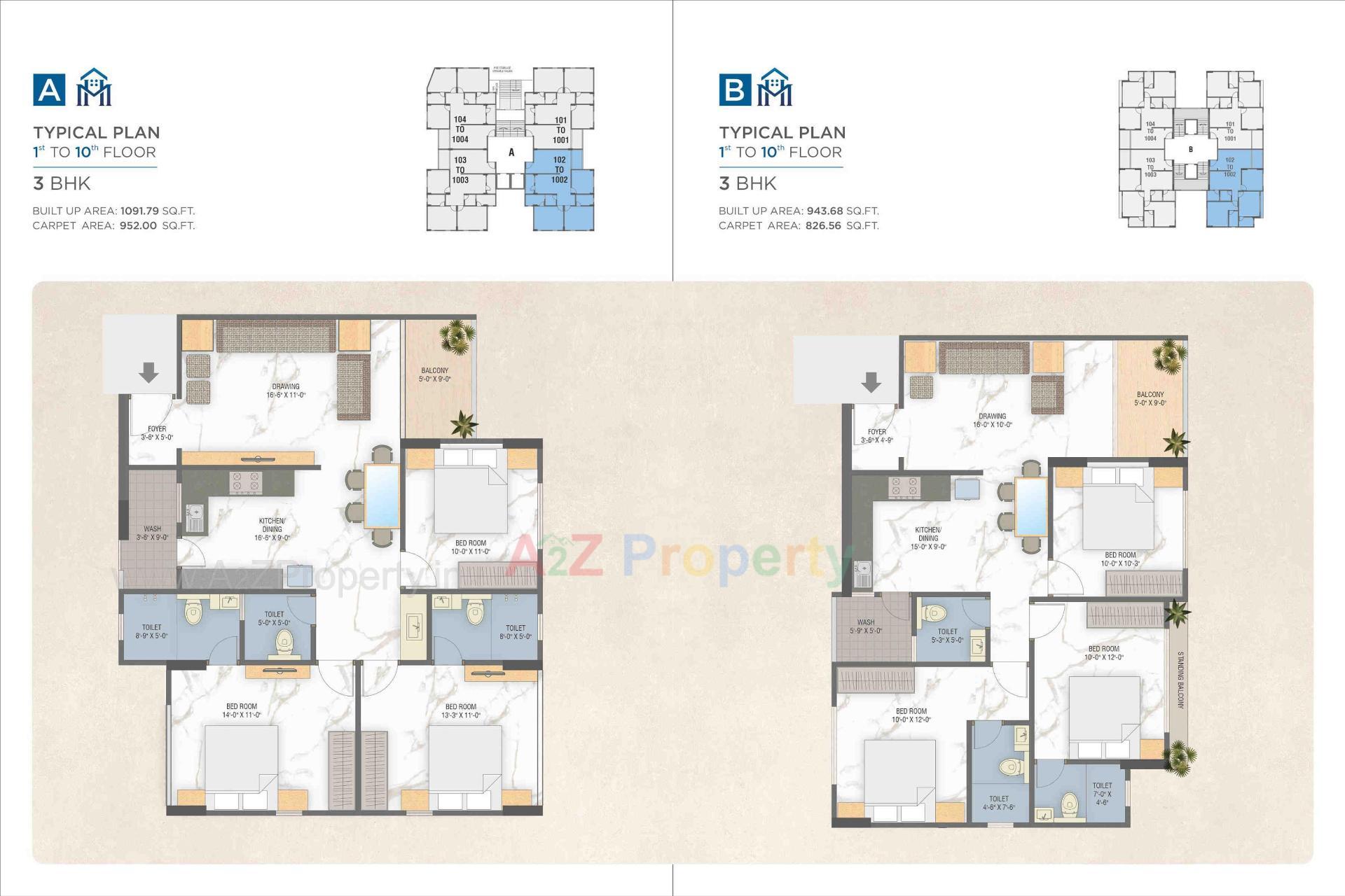 Layout of real estate project Madhuhar Palladium located at Gotri, Vadodara, Gujarat