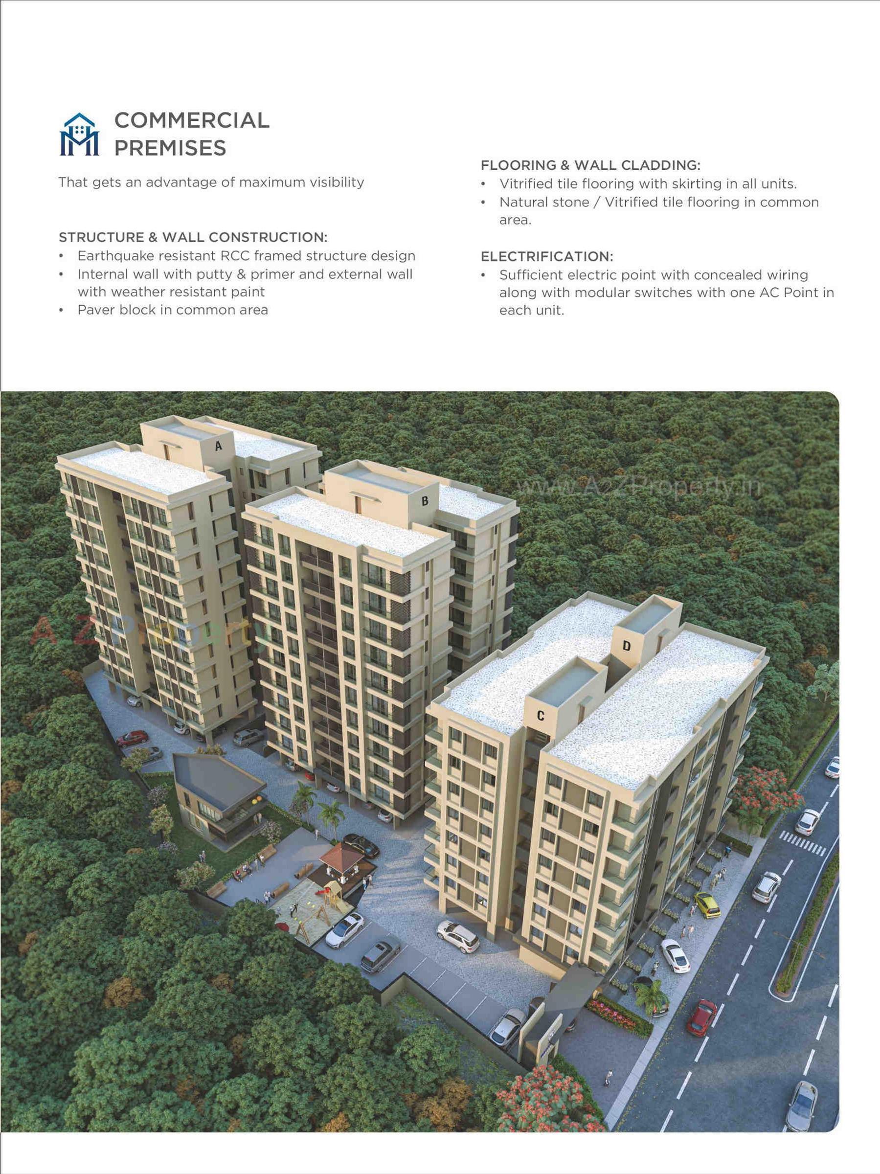 3D Elevation of real estate project Madhuhar Palladium located at Gotri, Vadodara, Gujarat