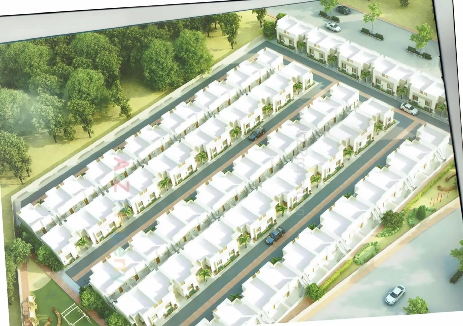 3D Elevation of real estate project Madhuvan Homes located at Angadh, Vadodara, Gujarat