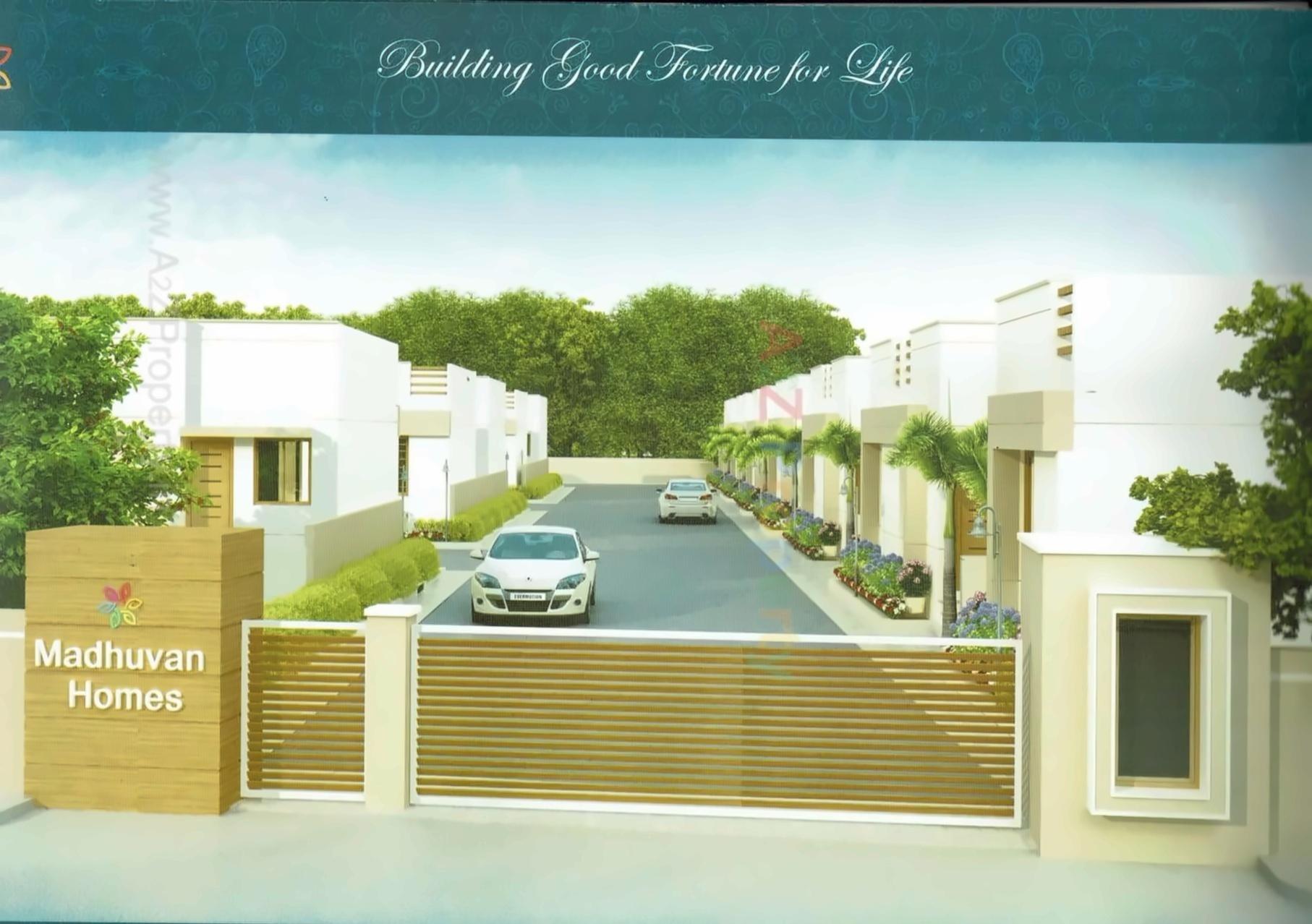 3D Elevation of real estate project Madhuvan Homes located at Angadh, Vadodara, Gujarat