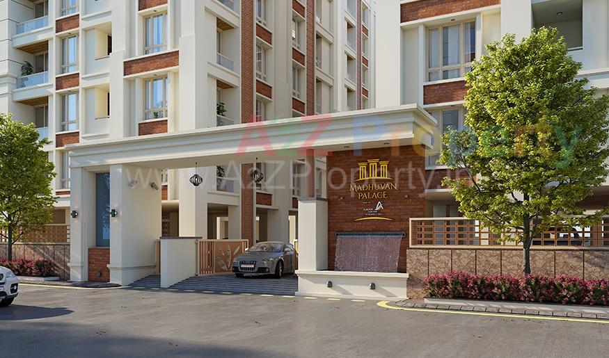 3D Elevation of real estate project Madhuvan Palace located at Harni, Vadodara, Gujarat