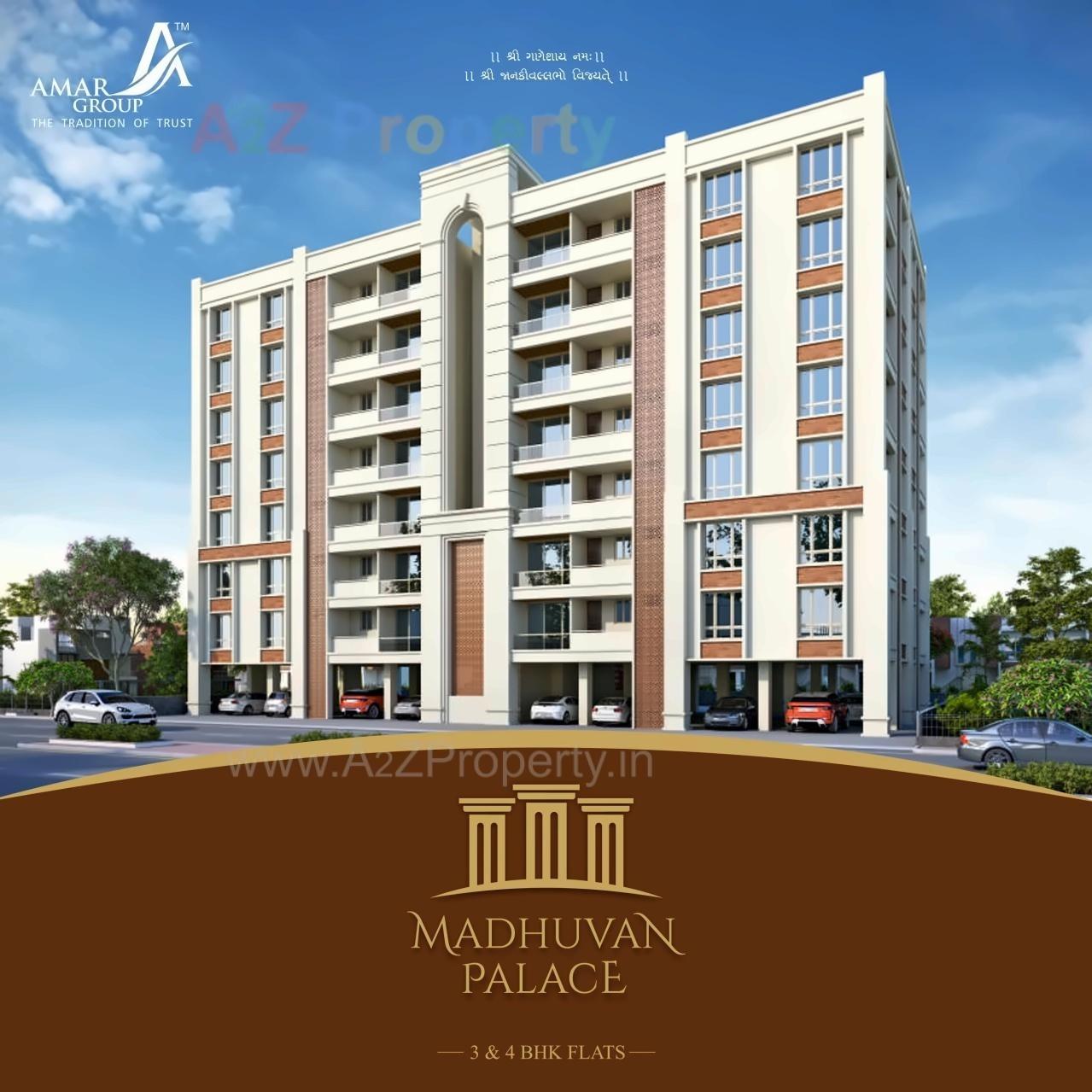 3D Elevation of real estate project Madhuvan Palace located at Harni, Vadodara, Gujarat