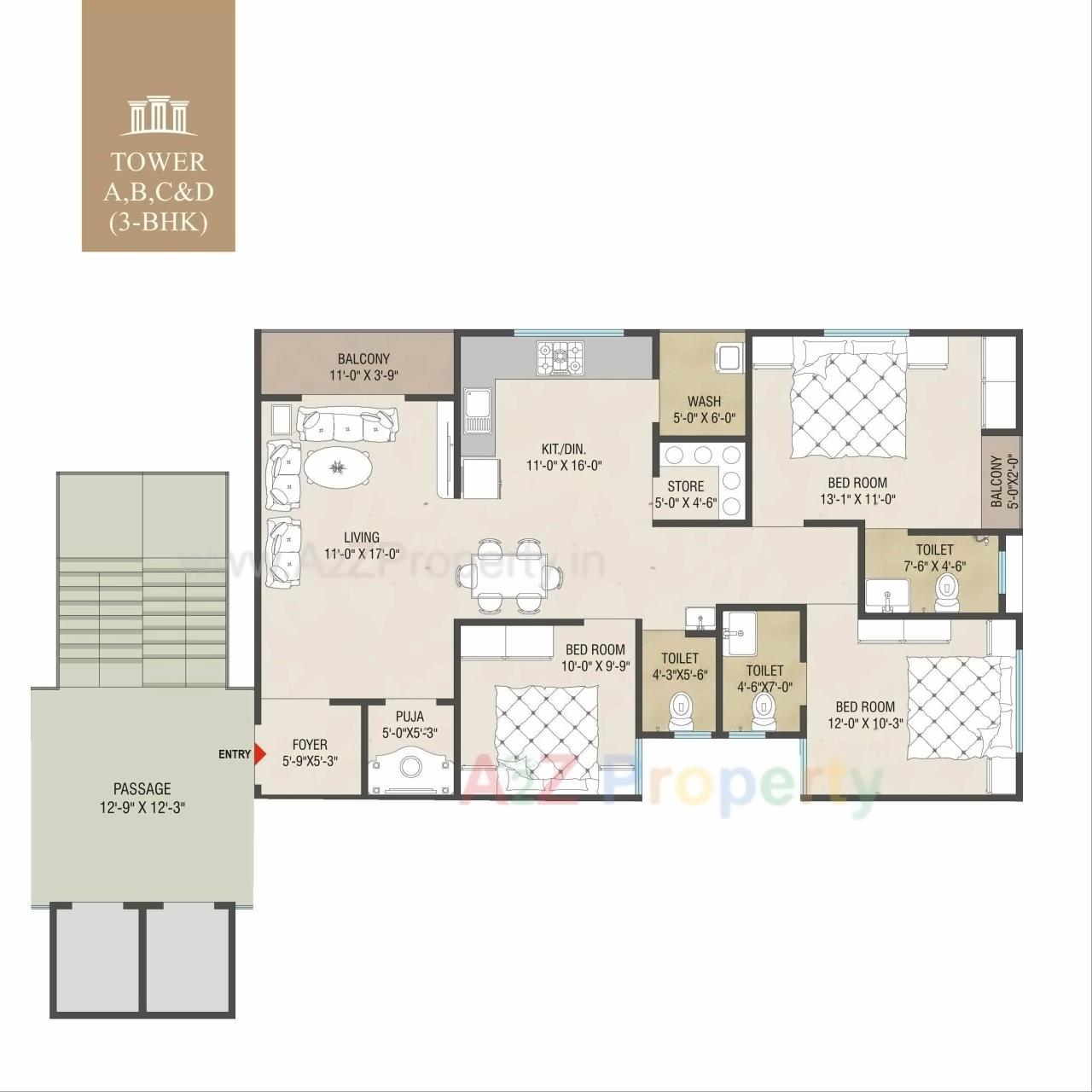 Layout of real estate project Madhuvan Palace located at Harni, Vadodara, Gujarat