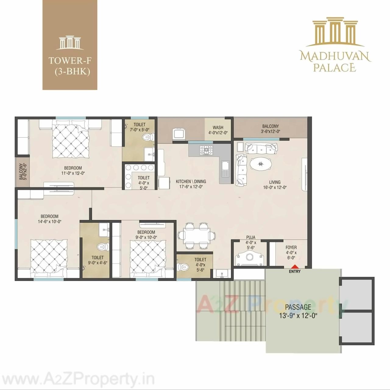 Layout of real estate project Madhuvan Palace located at Harni, Vadodara, Gujarat