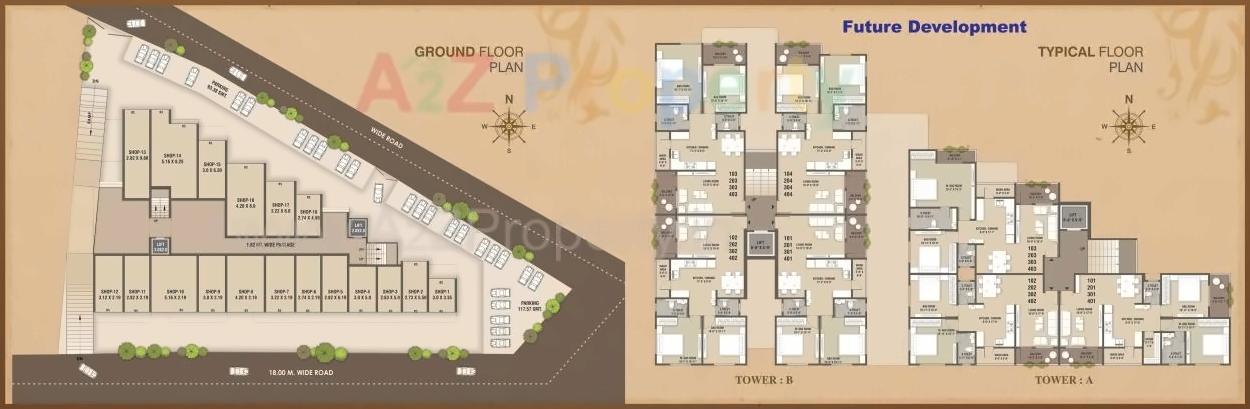 Layout of real estate project Mahant Villa located at Talsat, Vadodara, Gujarat