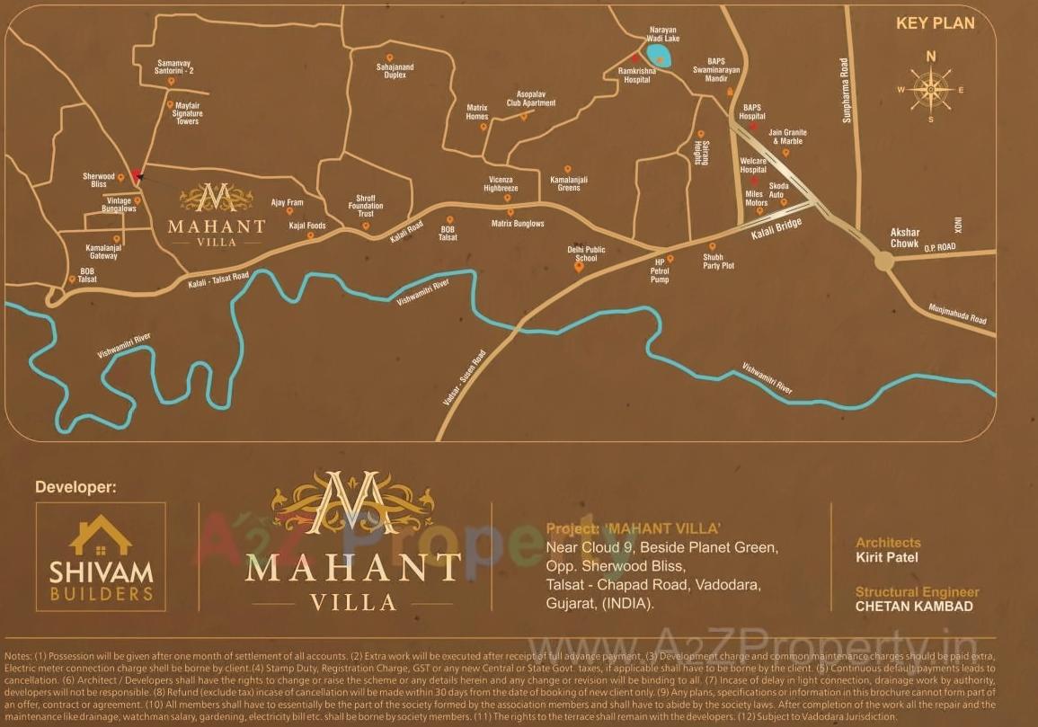  of real estate project Mahant Villa located at Talsat, Vadodara, Gujarat