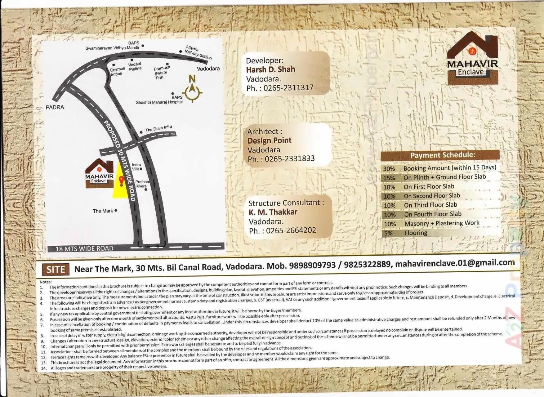  of real estate project Mahavir Enclave located at Bil, Vadodara, Gujarat