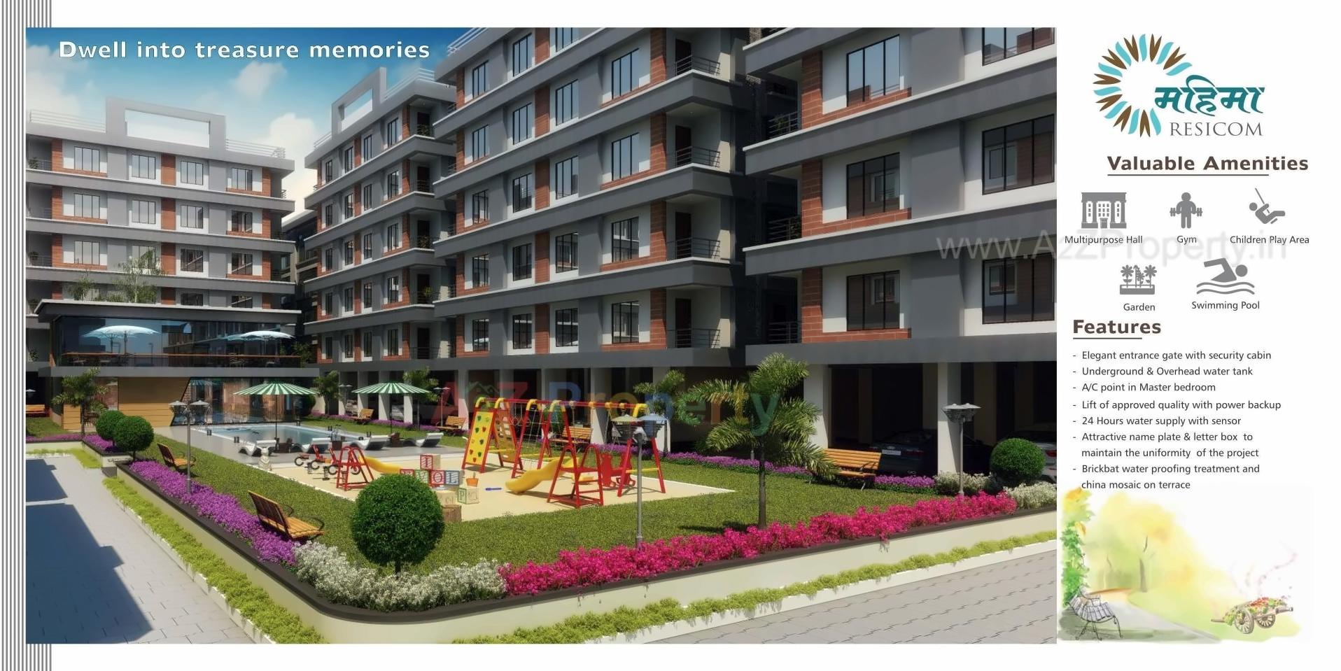 3D Elevation of real estate project Mahima Resicom located at Makarpura, Vadodara, Gujarat