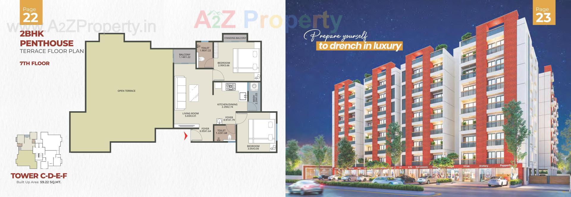 Layout of real estate project Malbar Gold located at Tarsali, Vadodara, Gujarat