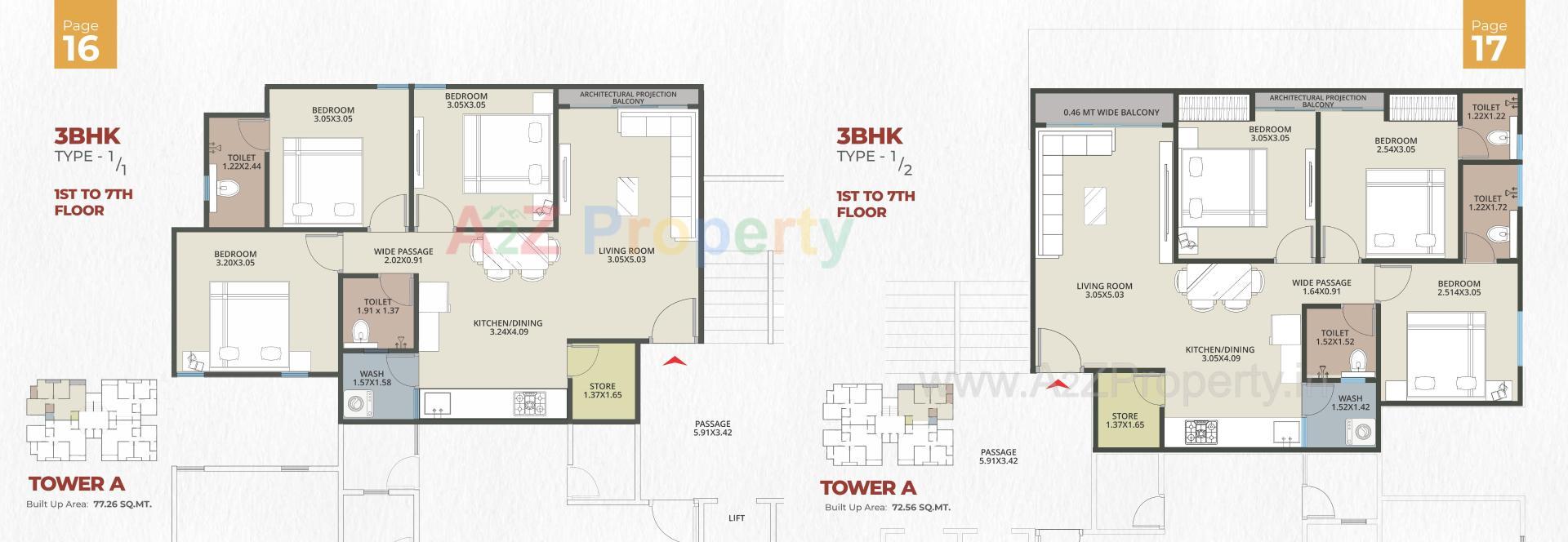 Layout of real estate project Malbar Gold located at Tarsali, Vadodara, Gujarat