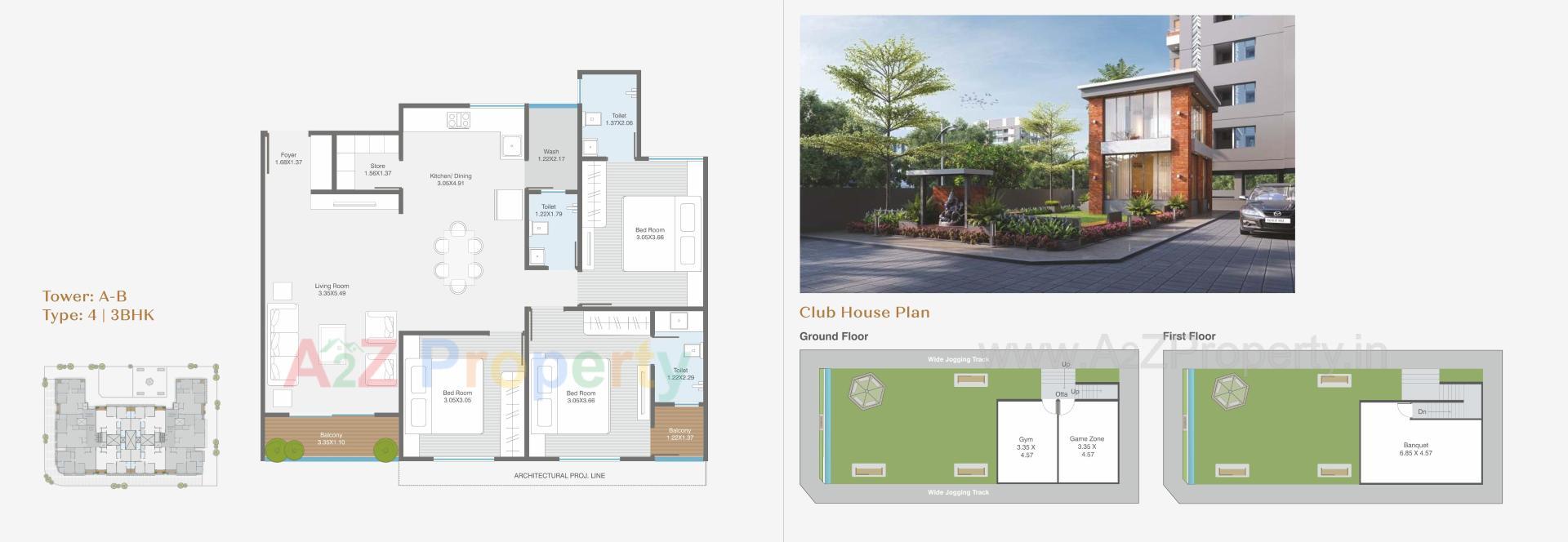 Layout of real estate project Malbar Royal located at Bapod, Vadodara, Gujarat