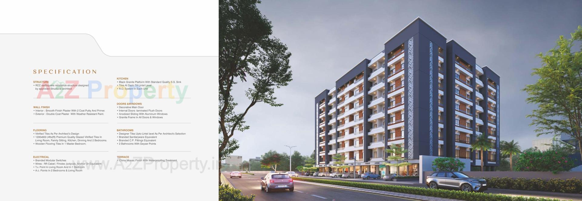 3D Elevation of real estate project Malbar Royal located at Bapod, Vadodara, Gujarat