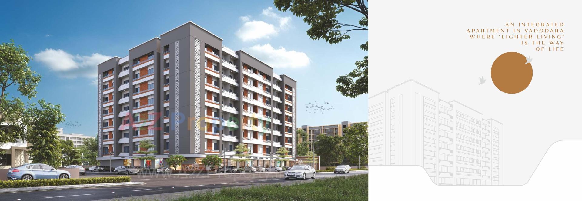 3D Elevation of real estate project Malbar Royal located at Bapod, Vadodara, Gujarat