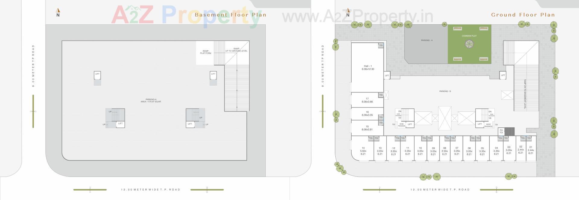 Layout of real estate project Malbar Royal located at Bapod, Vadodara, Gujarat