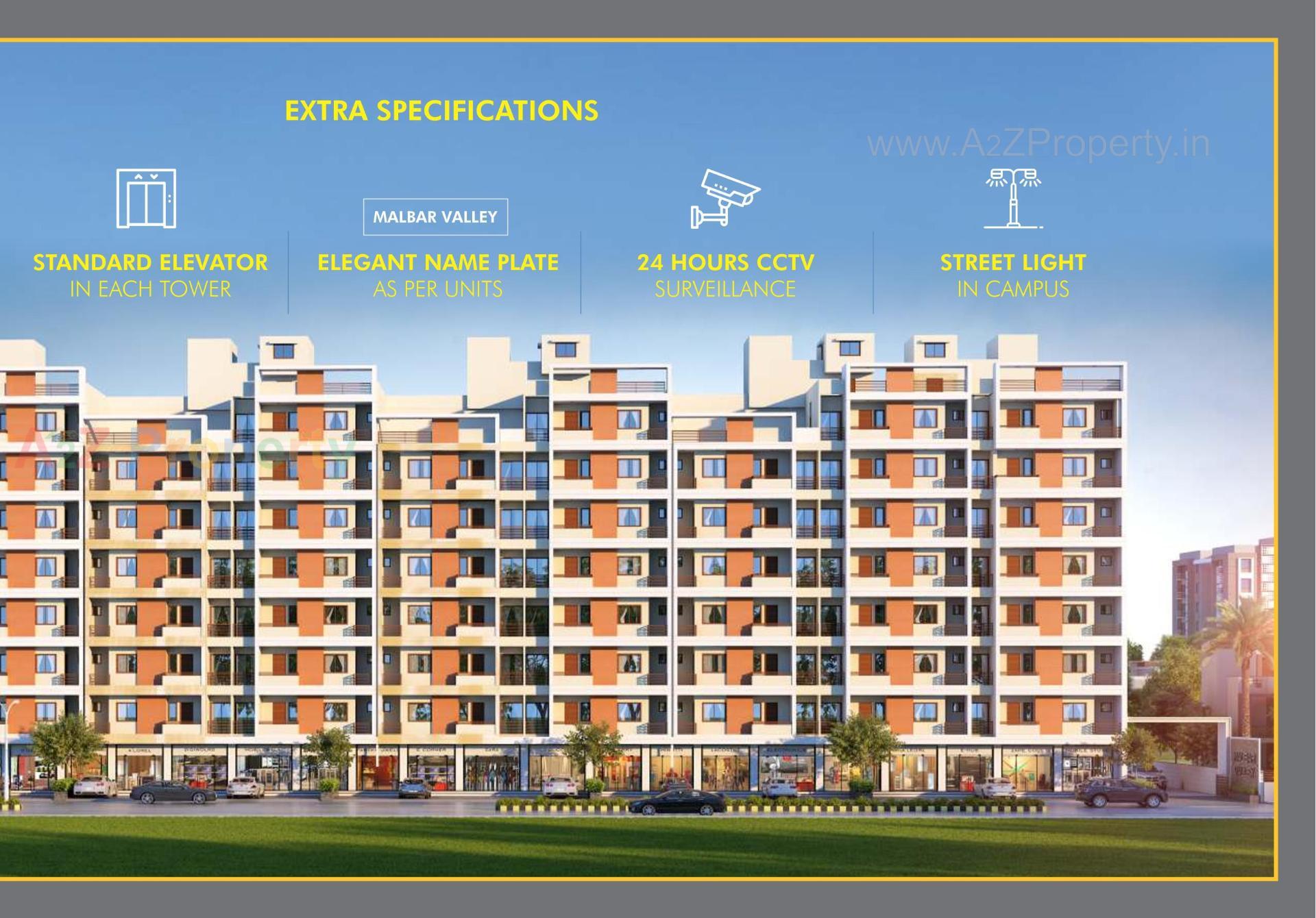 3D Elevation of real estate project Malbar Valley located at Vadodara, Vadodara, Gujarat