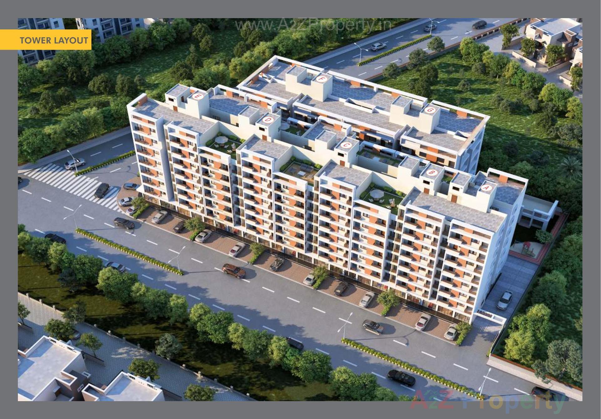 3D Elevation of real estate project Malbar Valley located at Vadodara, Vadodara, Gujarat