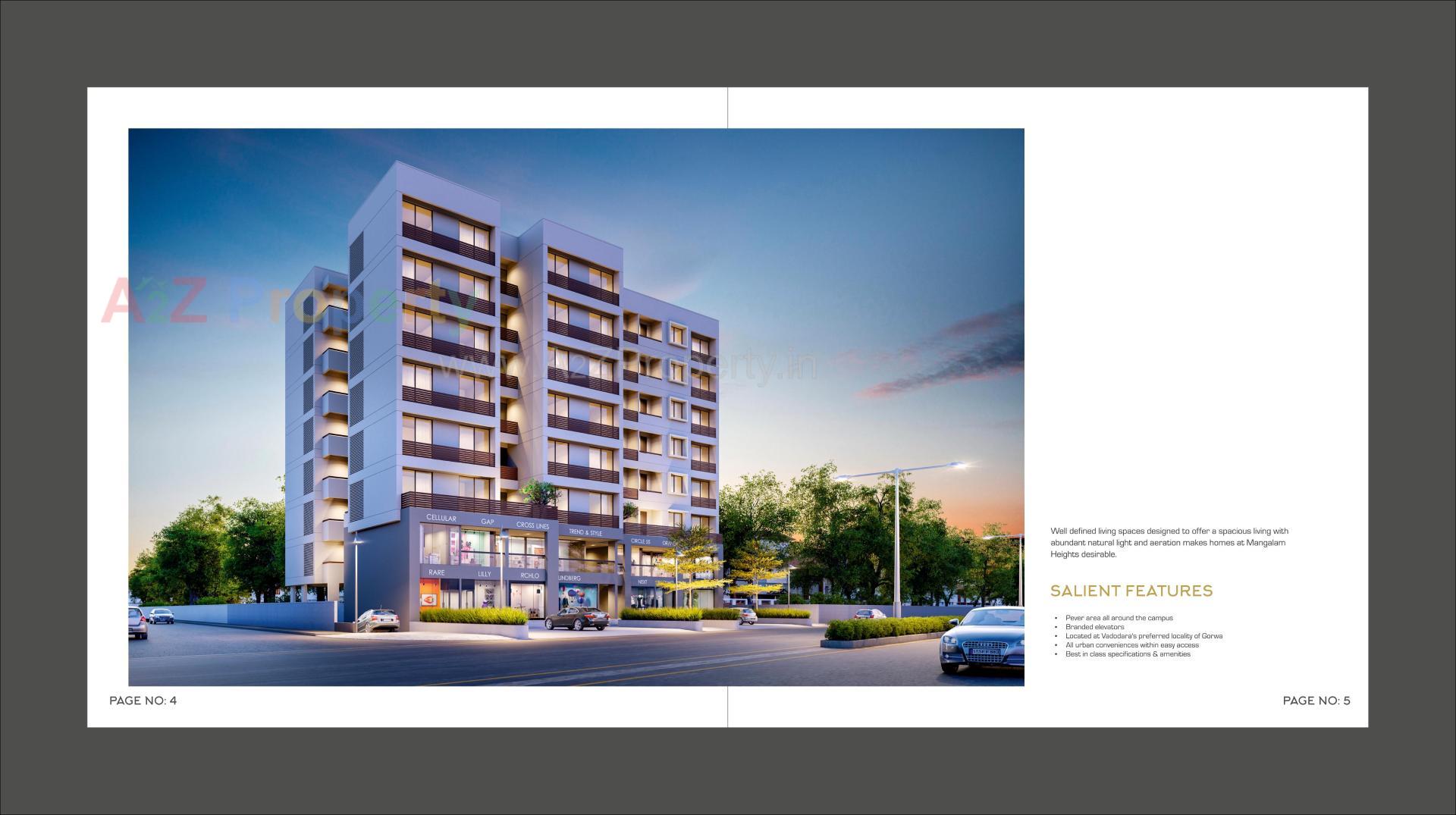 3D Elevation of real estate project Mangalam Heights located at Gorva, Vadodara, Gujarat