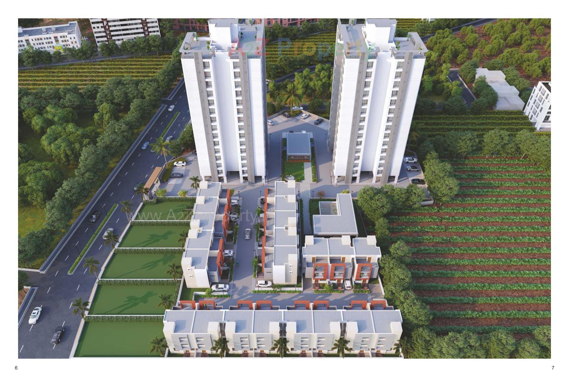 3D Elevation of real estate project Mangla Bluebell Plots located at Vadsar, Vadodara, Gujarat